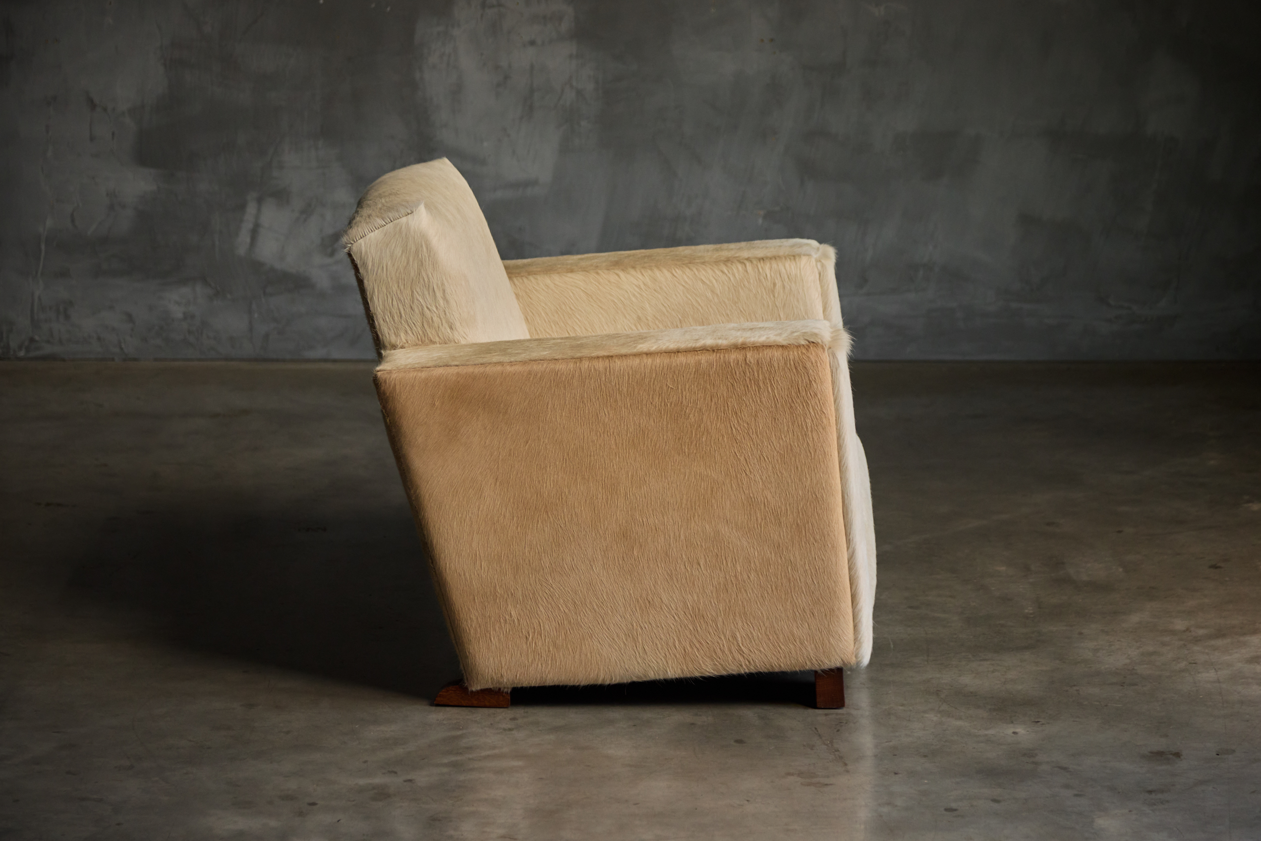 Art Deco Cowhide Armchairs, France - 1930s