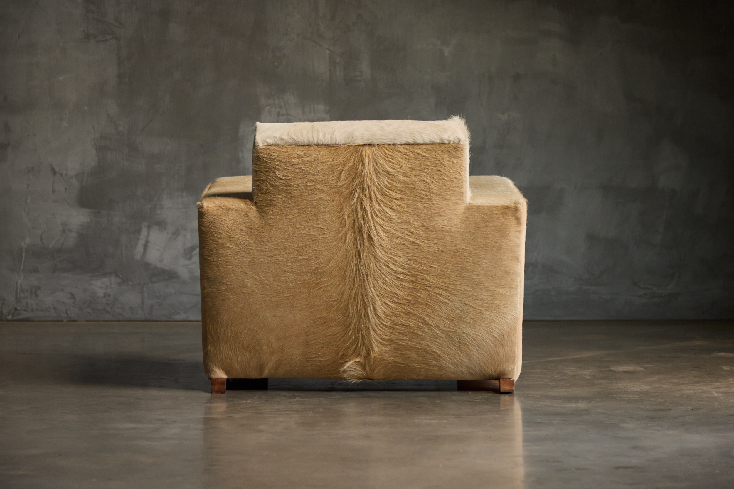 Art Deco Cowhide Armchairs, France - 1930s