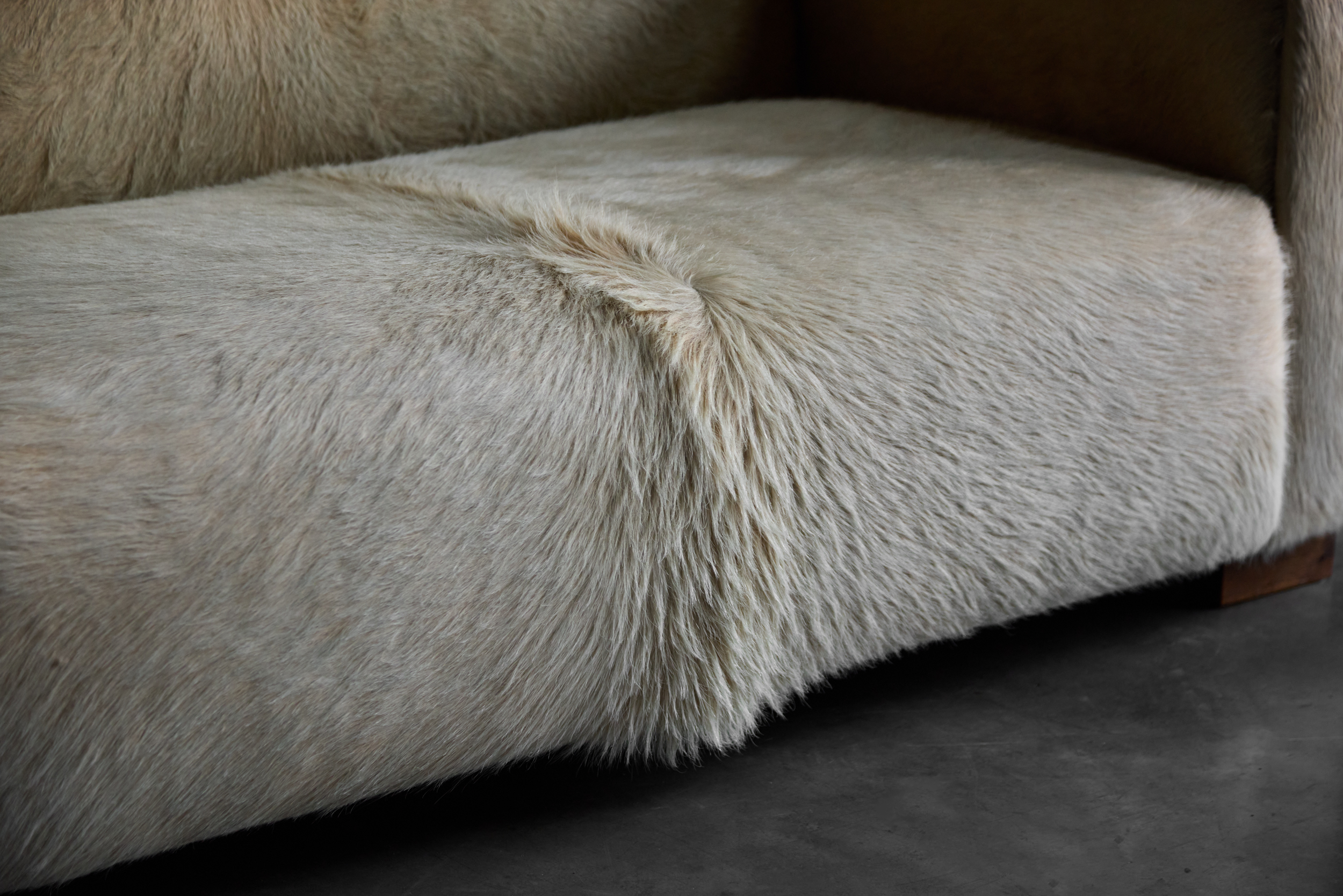 Art Deco Cowhide Two-Seater Sofa, France - 1930s
