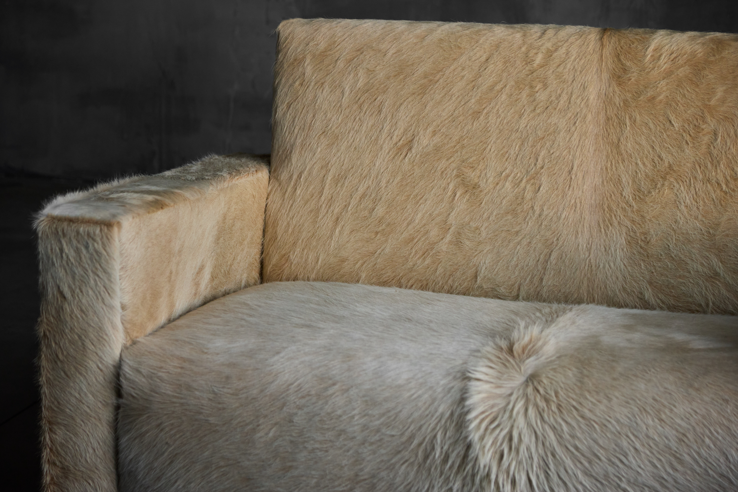 Art Deco Cowhide Two-Seater Sofa, France - 1930s