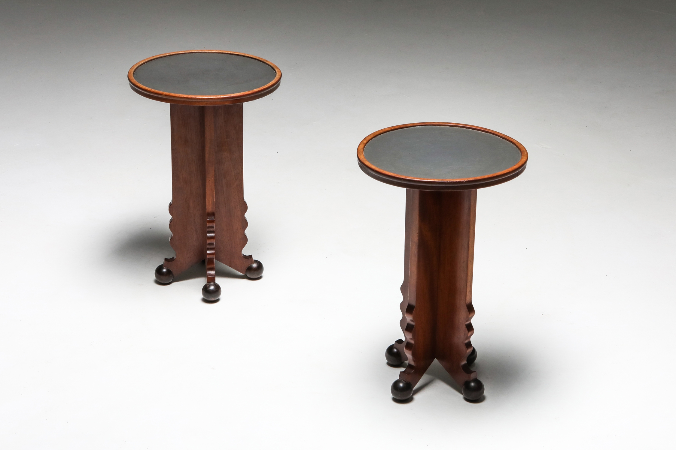 Amsterdam School Pair of Sidetables - 1920's