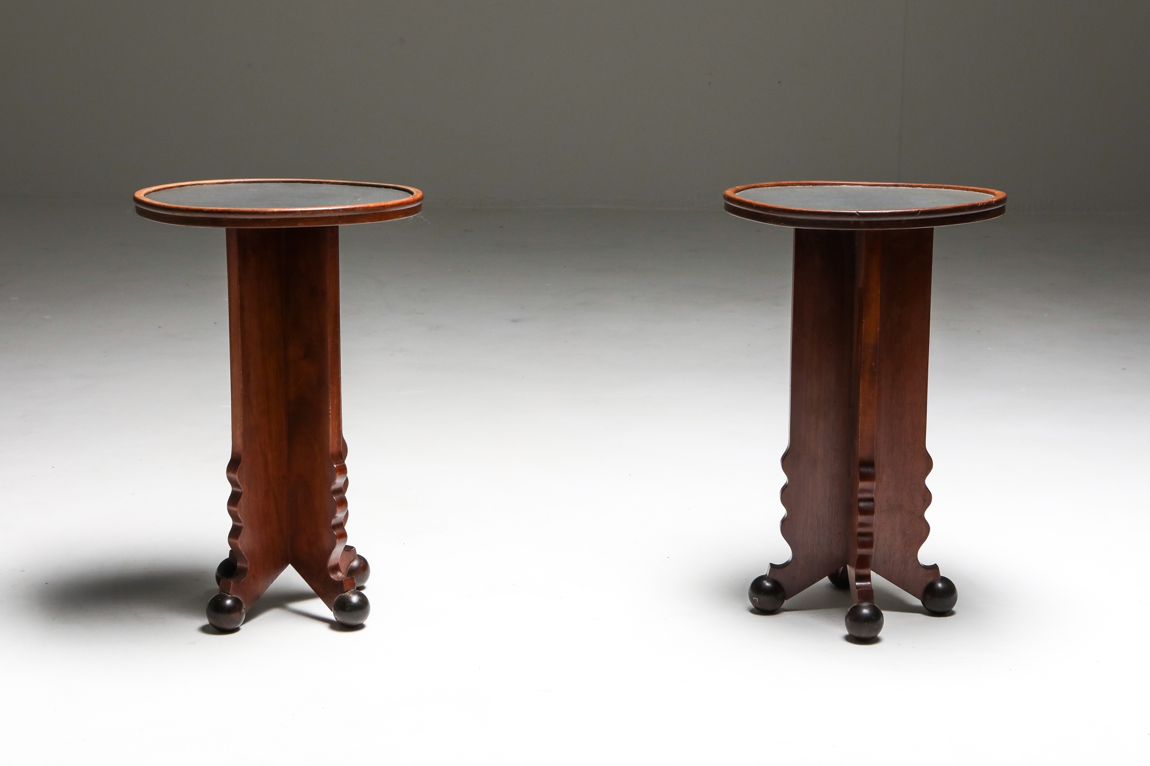 Amsterdam School Pair of Sidetables - 1920's