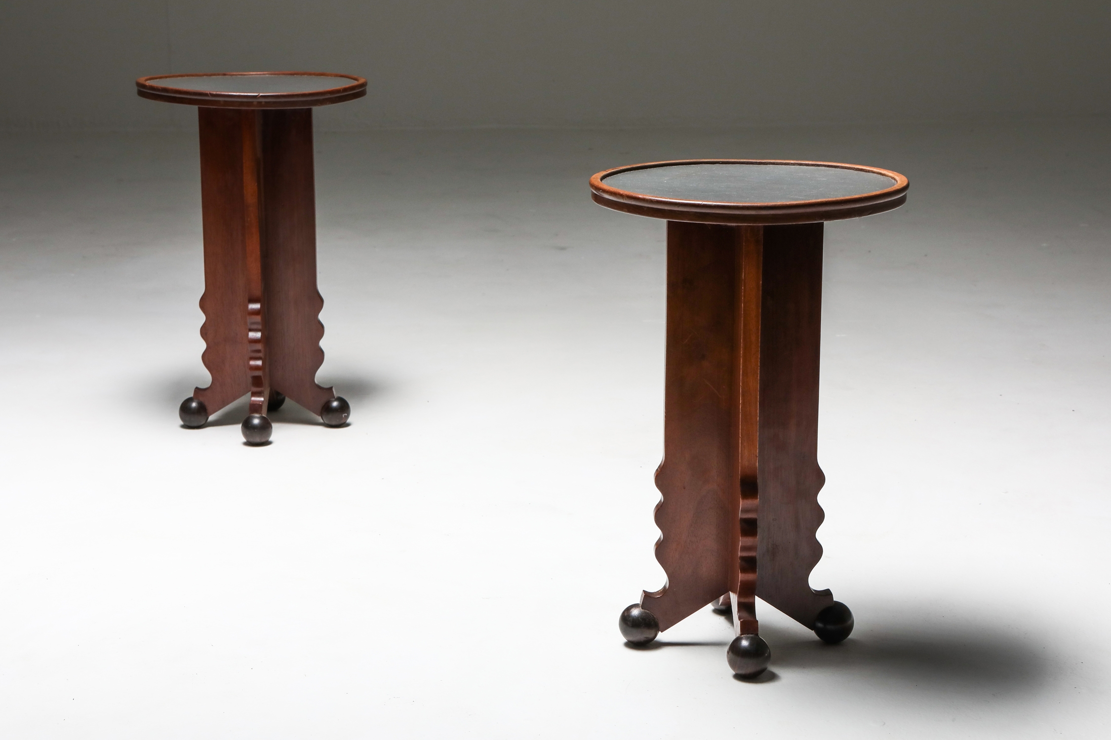 Amsterdam School Pair of Sidetables - 1920's