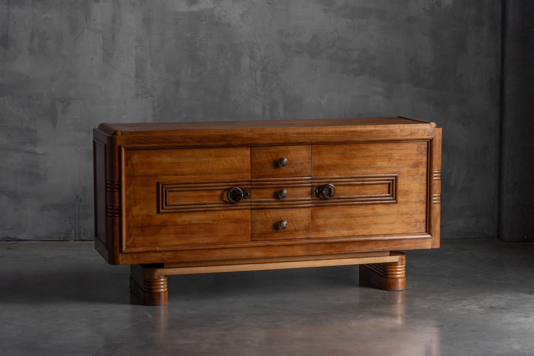 Art Deco Walnut Sideboard, France - 1930s