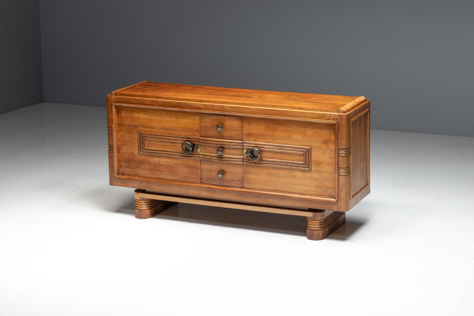 Art Deco Walnut Sideboard, France - 1930s