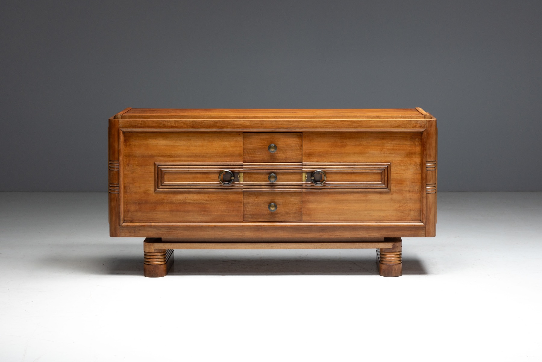 Art Deco Walnut Sideboard, France - 1930s
