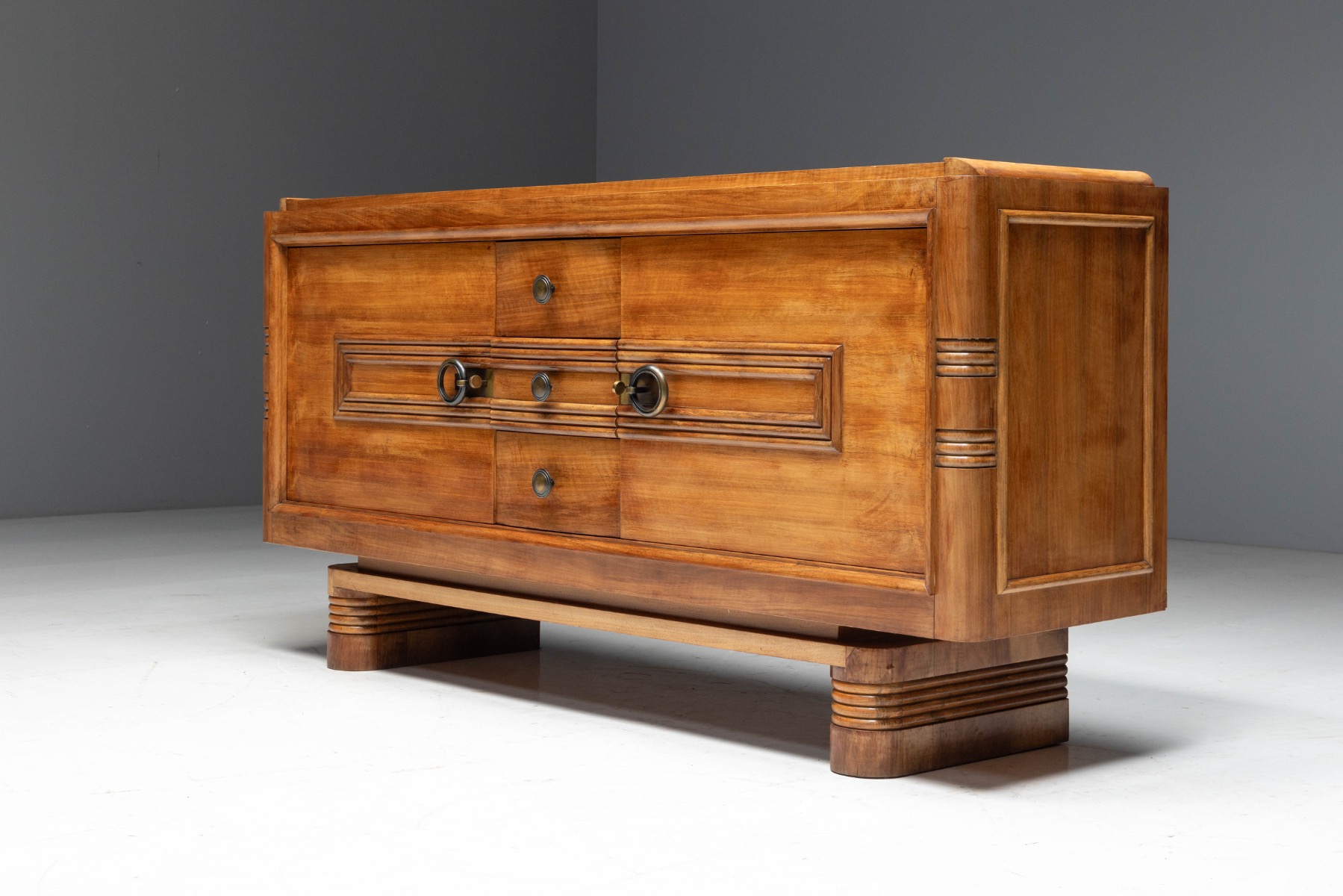 Art Deco Walnut Sideboard, France - 1930s