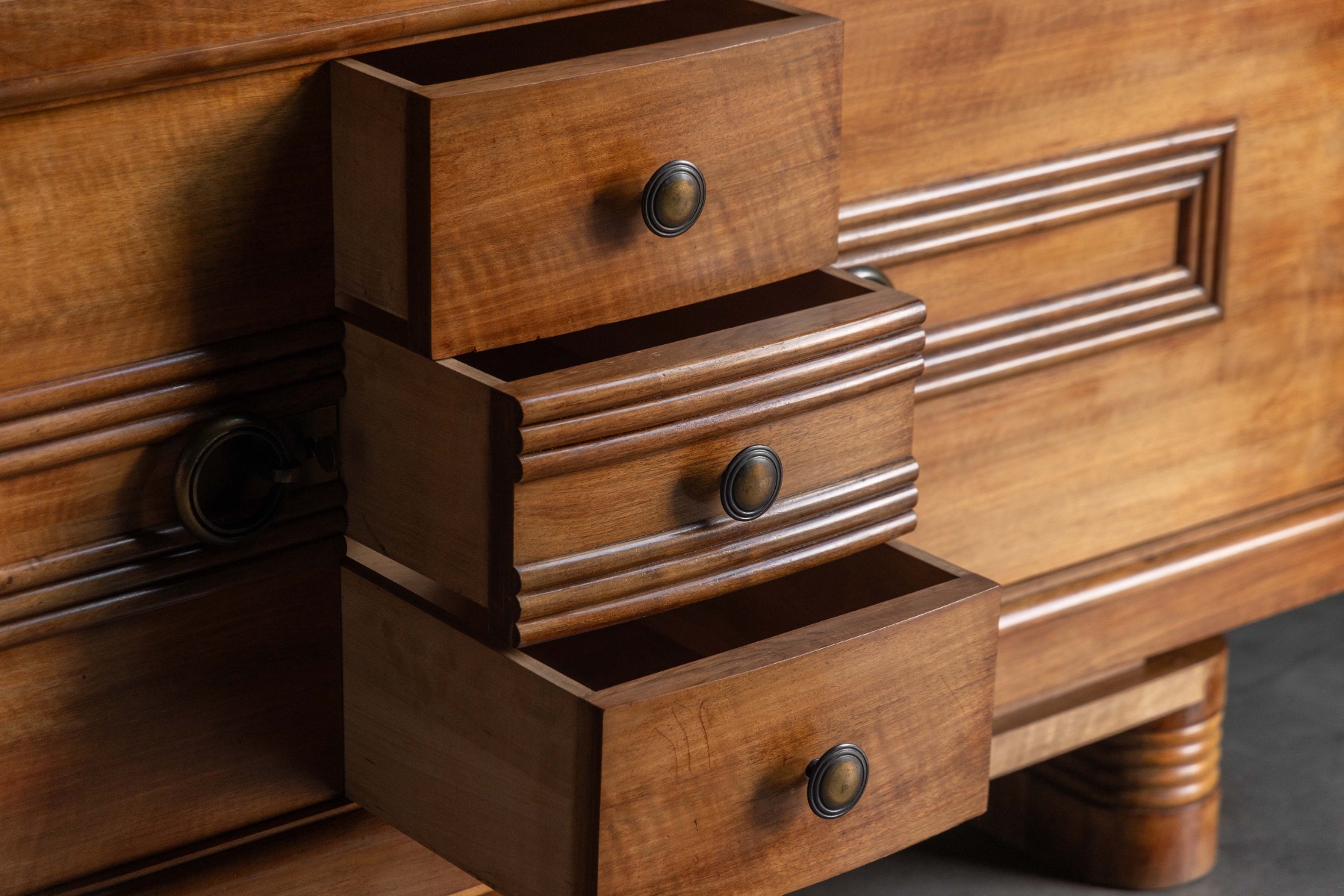 Art Deco Walnut Sideboard, France - 1930s
