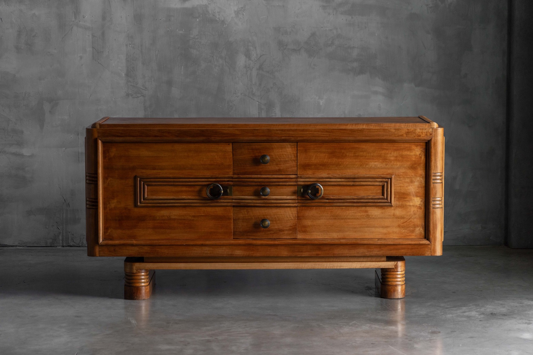 Art Deco Walnut Sideboard, France - 1930s