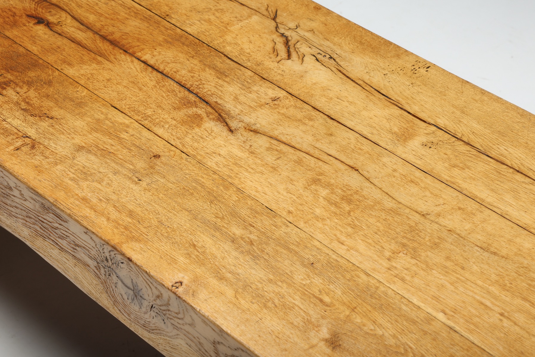 Artisan Wooden Rectangular Coffee Table - 1940's