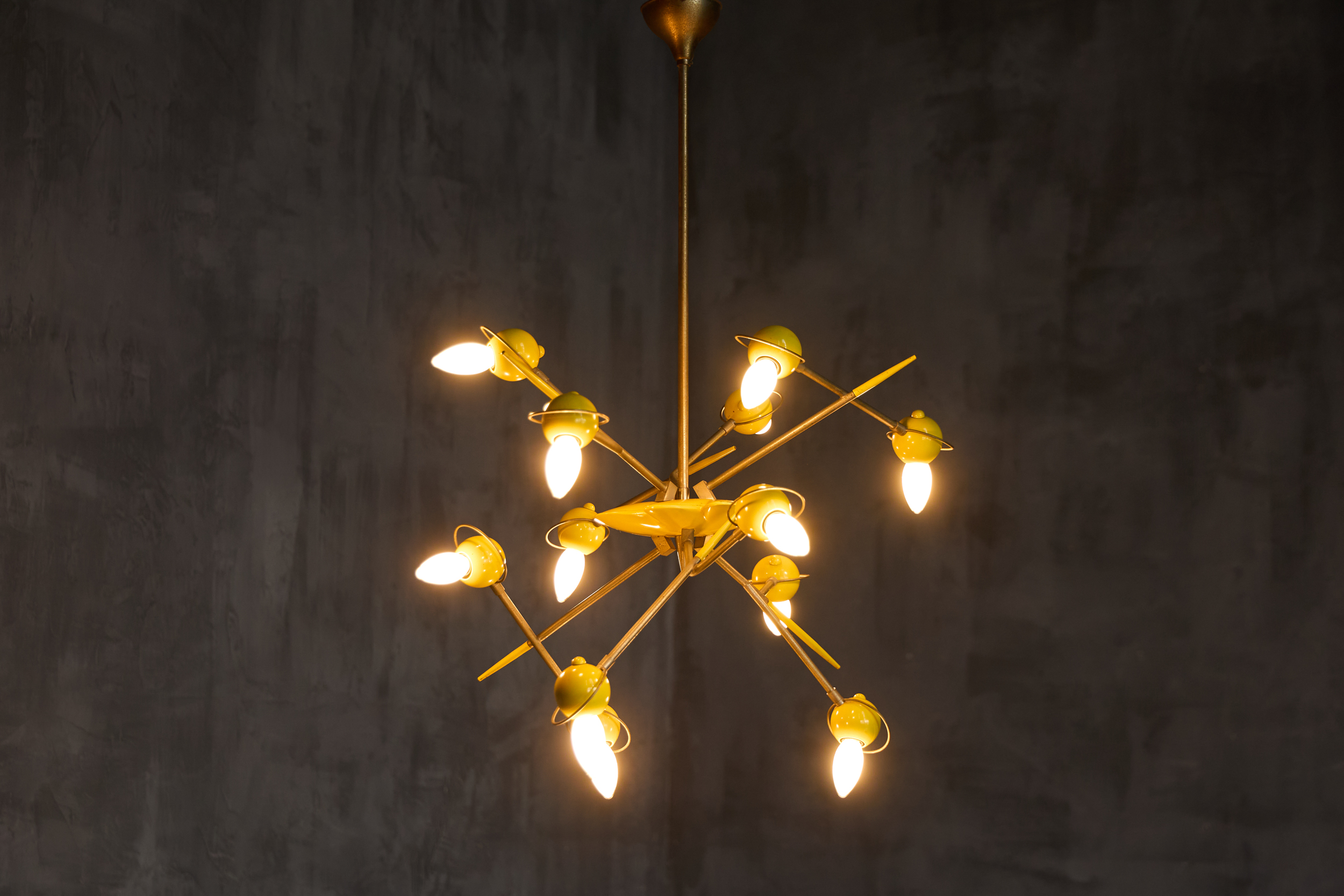 Atomic Chandelier by Oscar Torlasco, Italy - 1950s