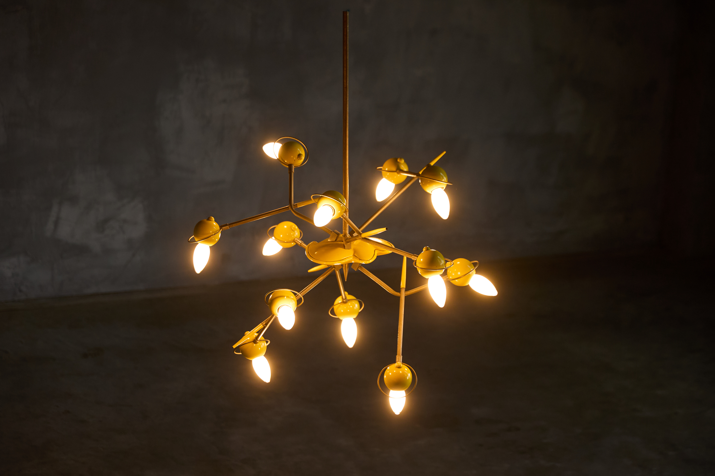 Atomic Chandelier by Oscar Torlasco, Italy - 1950s