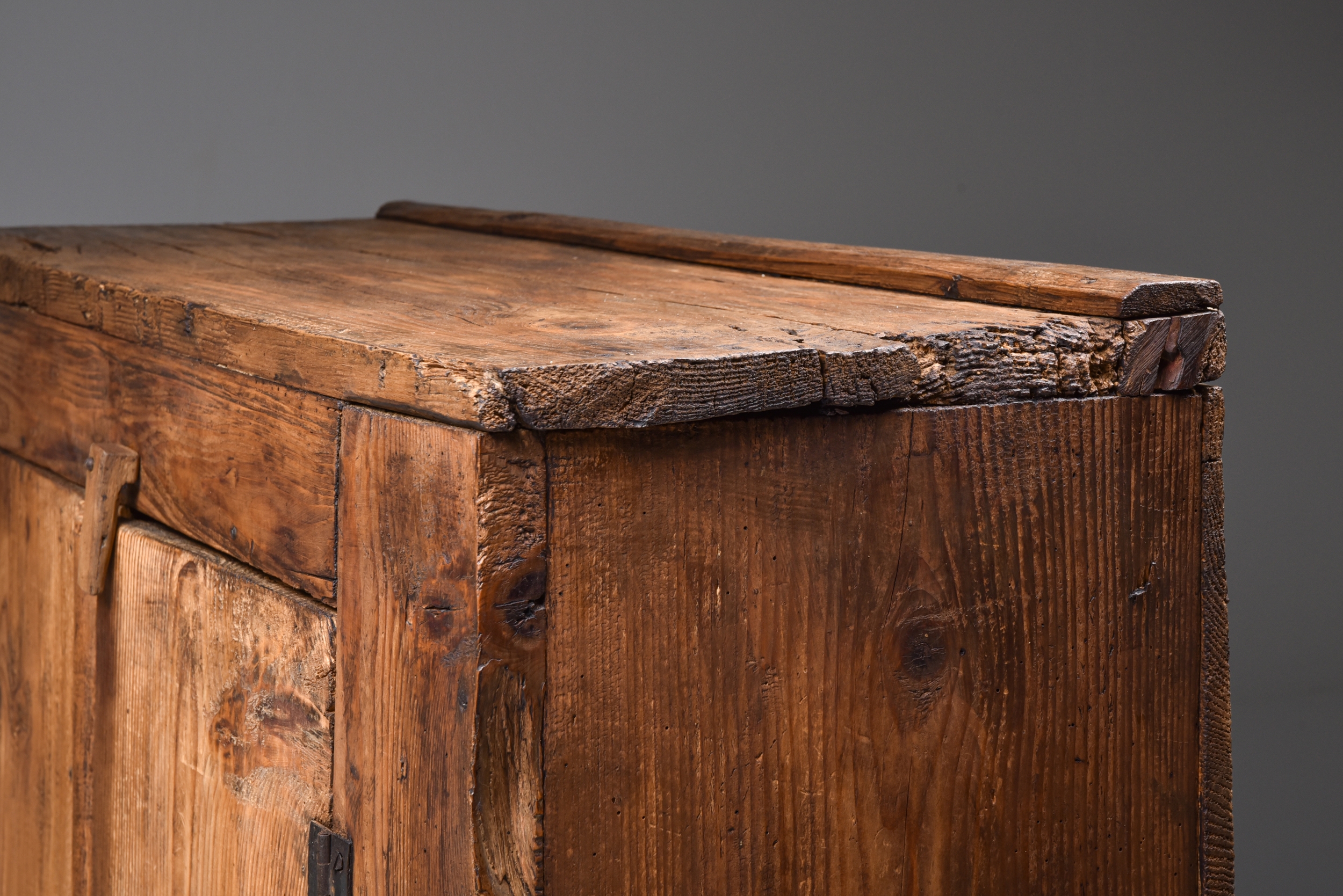 Rustic 'Art Populaire' Folk art storage piece from the Auvergne, France - 1800's