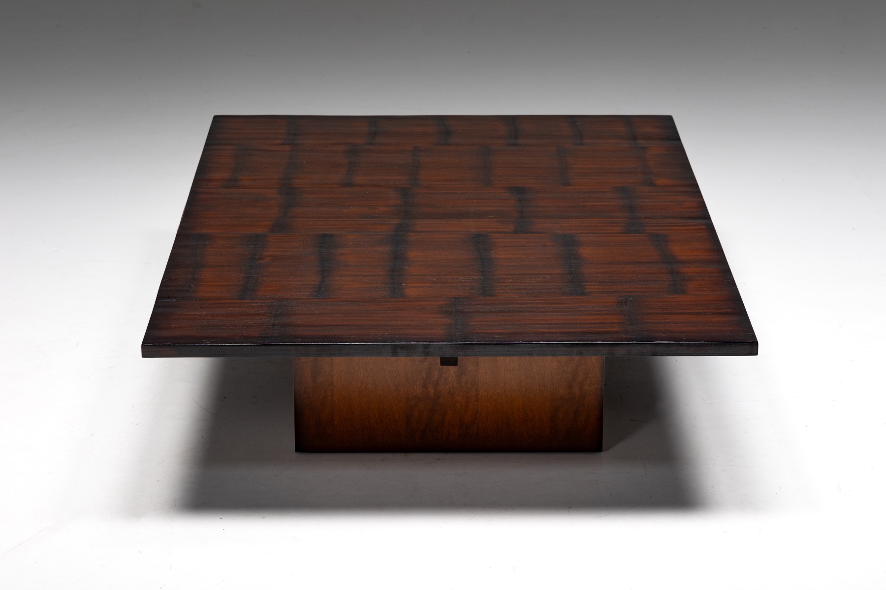 Coffee Table by Axel Vervoordt in Wengé and Bamboo - 1980s