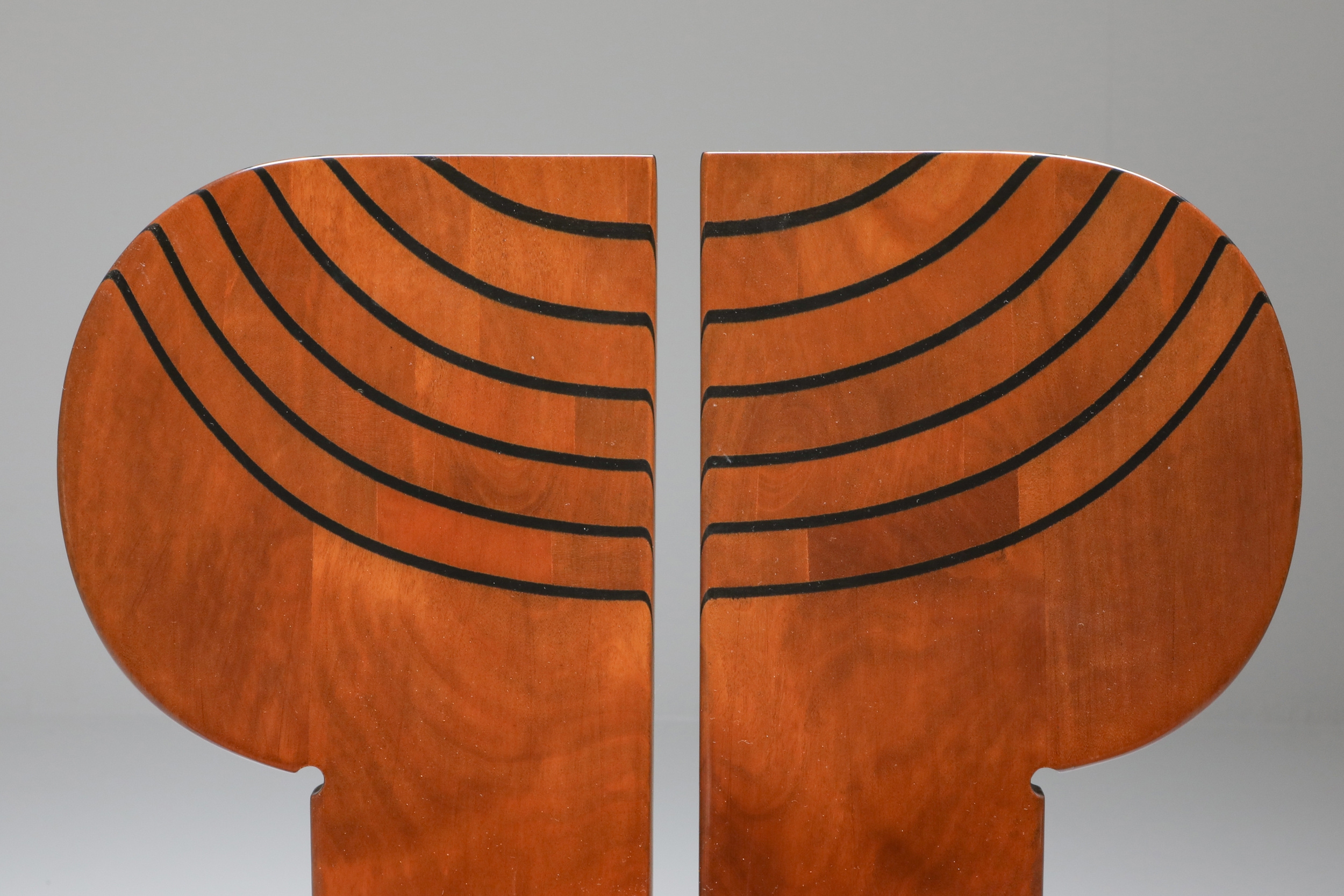 Afra and Tobia Scarpa Africa Chairs with Cognac Leather Seating - 1970's