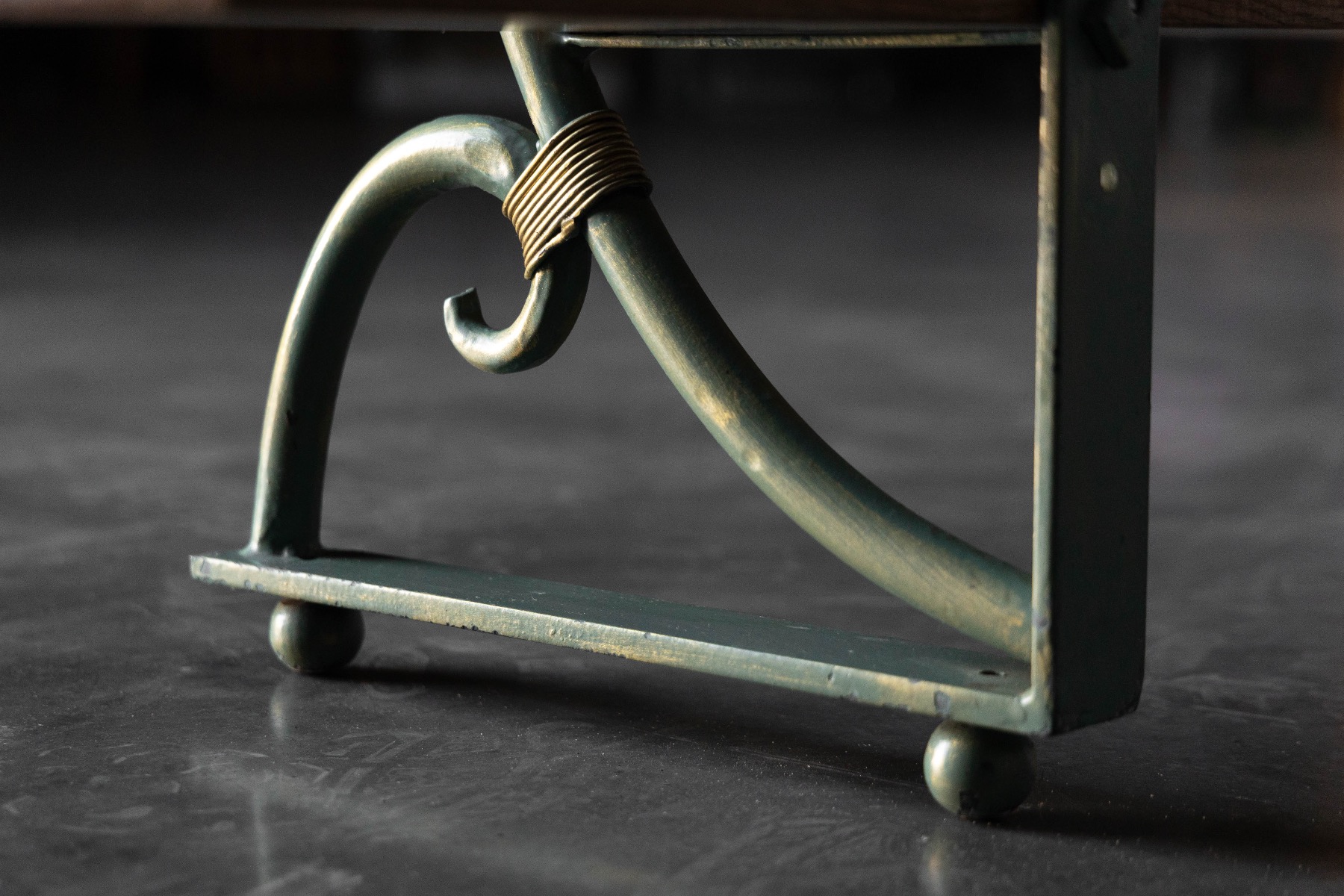 Bakery Display Rack with Iron Frame and Oak Shelves, France – 1920s