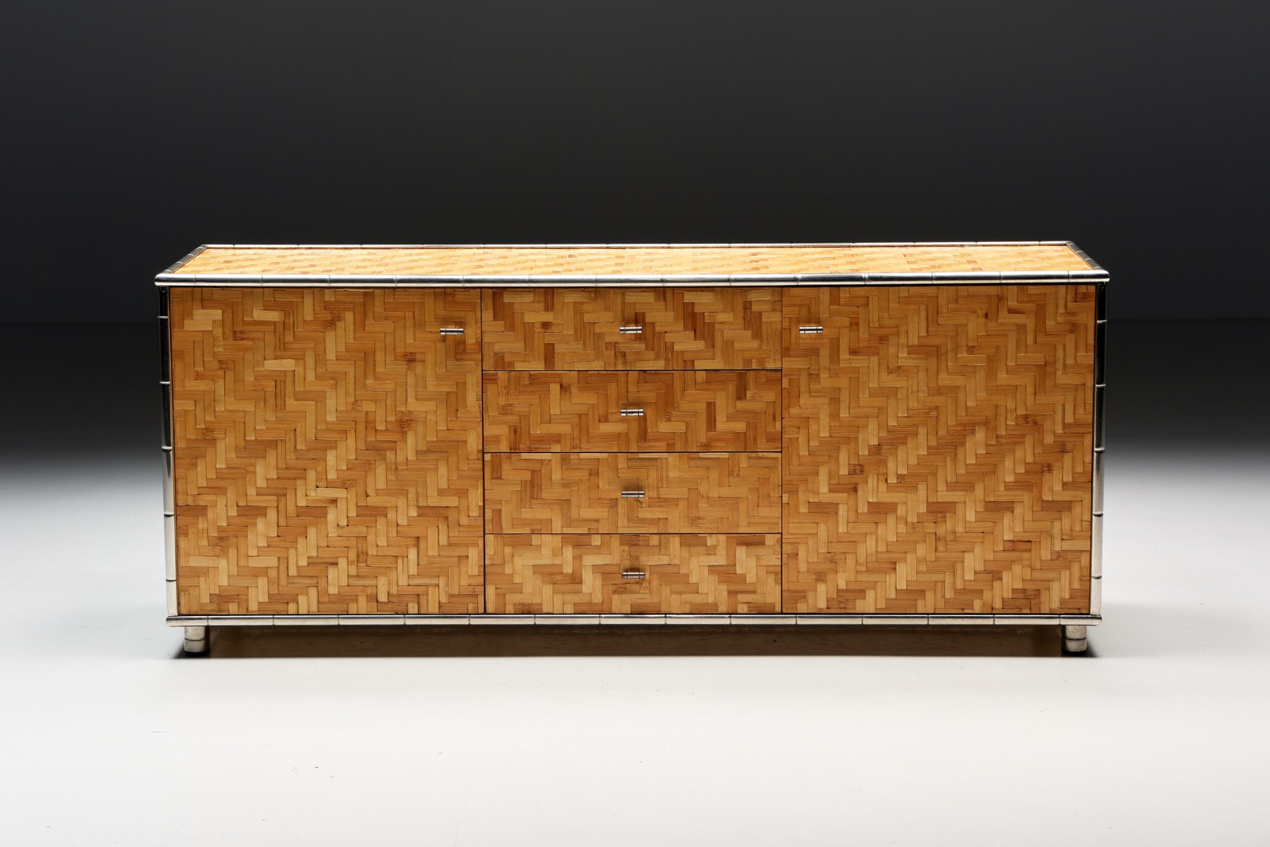Bamboo Sideboard by Gabriella Crespi, Italy - 1970s
