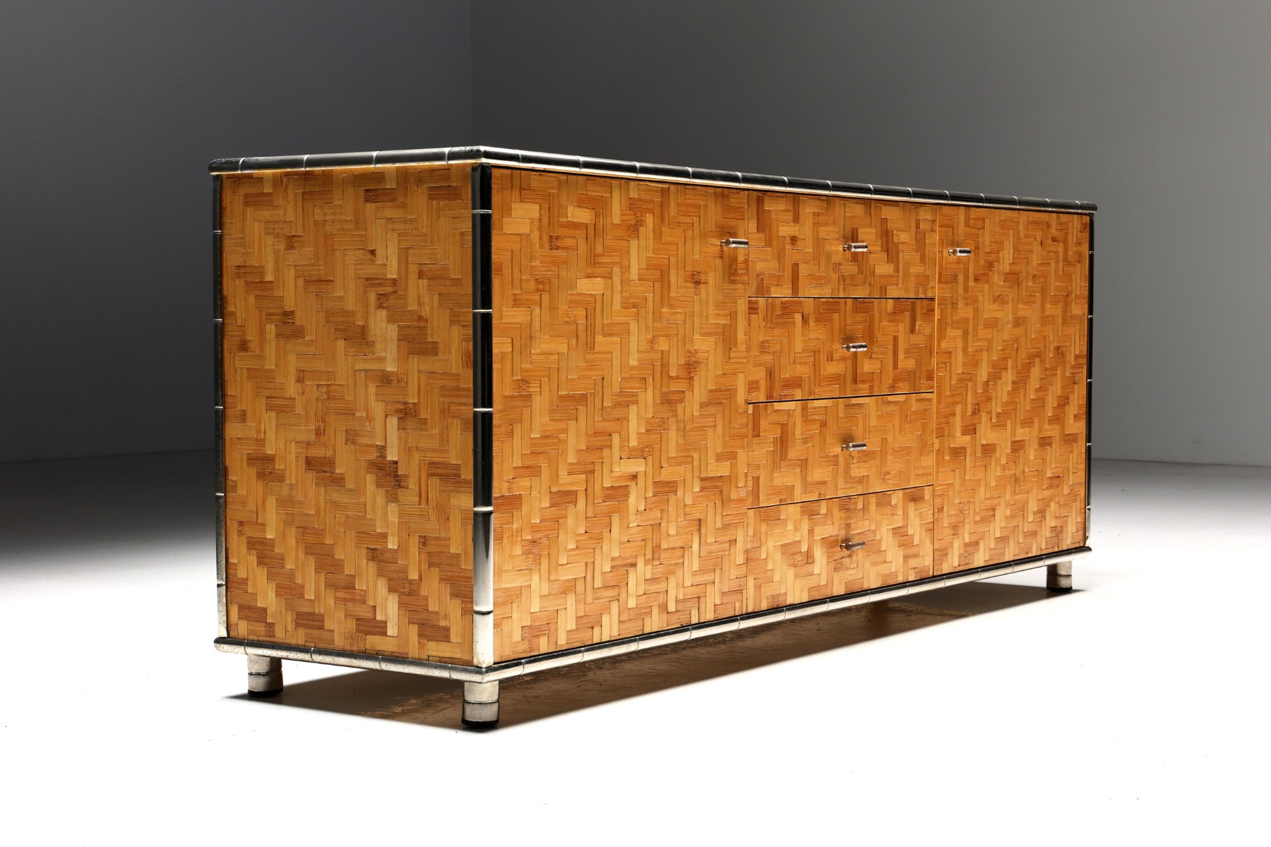 Bamboo Sideboard by Gabriella Crespi, Italy - 1970s