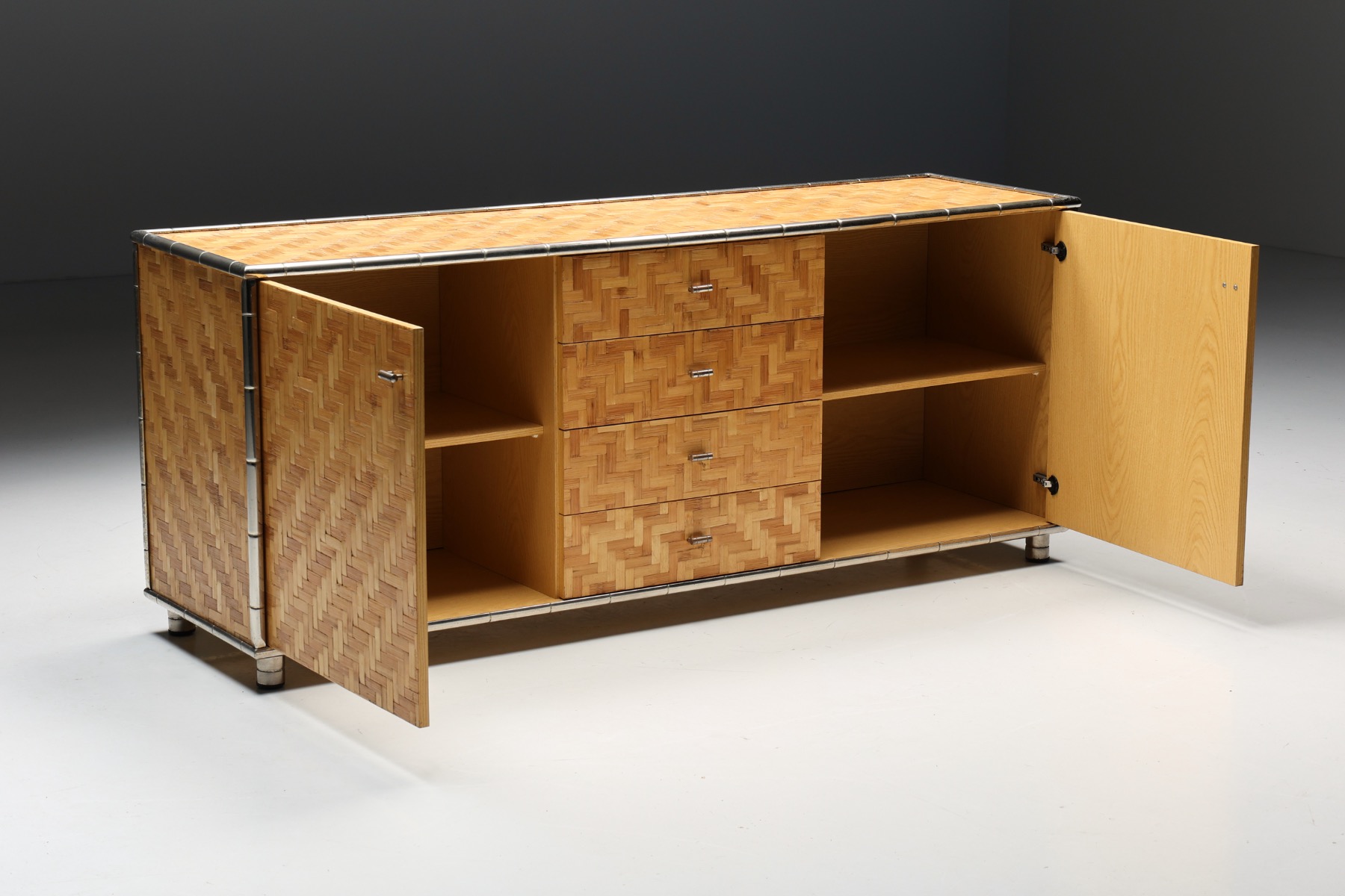 Bamboo Sideboard by Gabriella Crespi, Italy - 1970s
