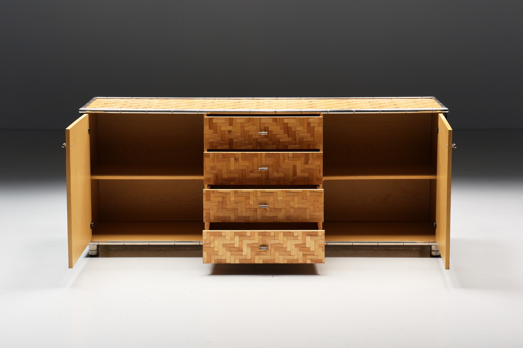 Bamboo Sideboard by Gabriella Crespi, Italy - 1970s