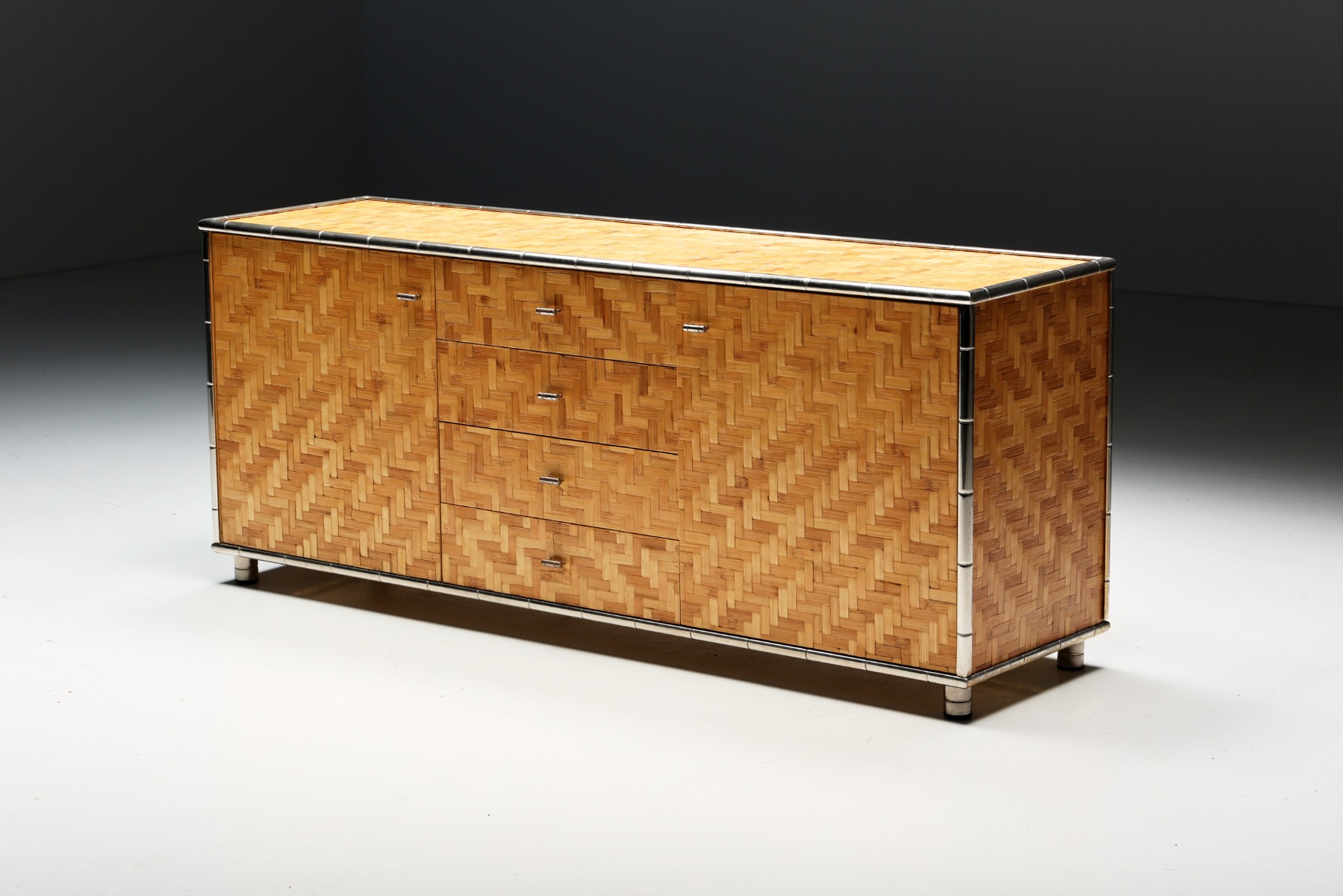 Bamboo Sideboard by Gabriella Crespi, Italy - 1970s