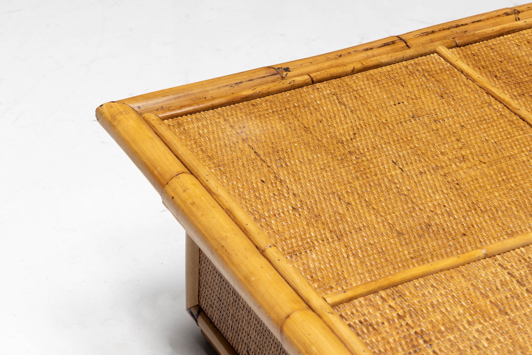 Bamboo and Rattan Coffee Table by Dal Vera - 1960s