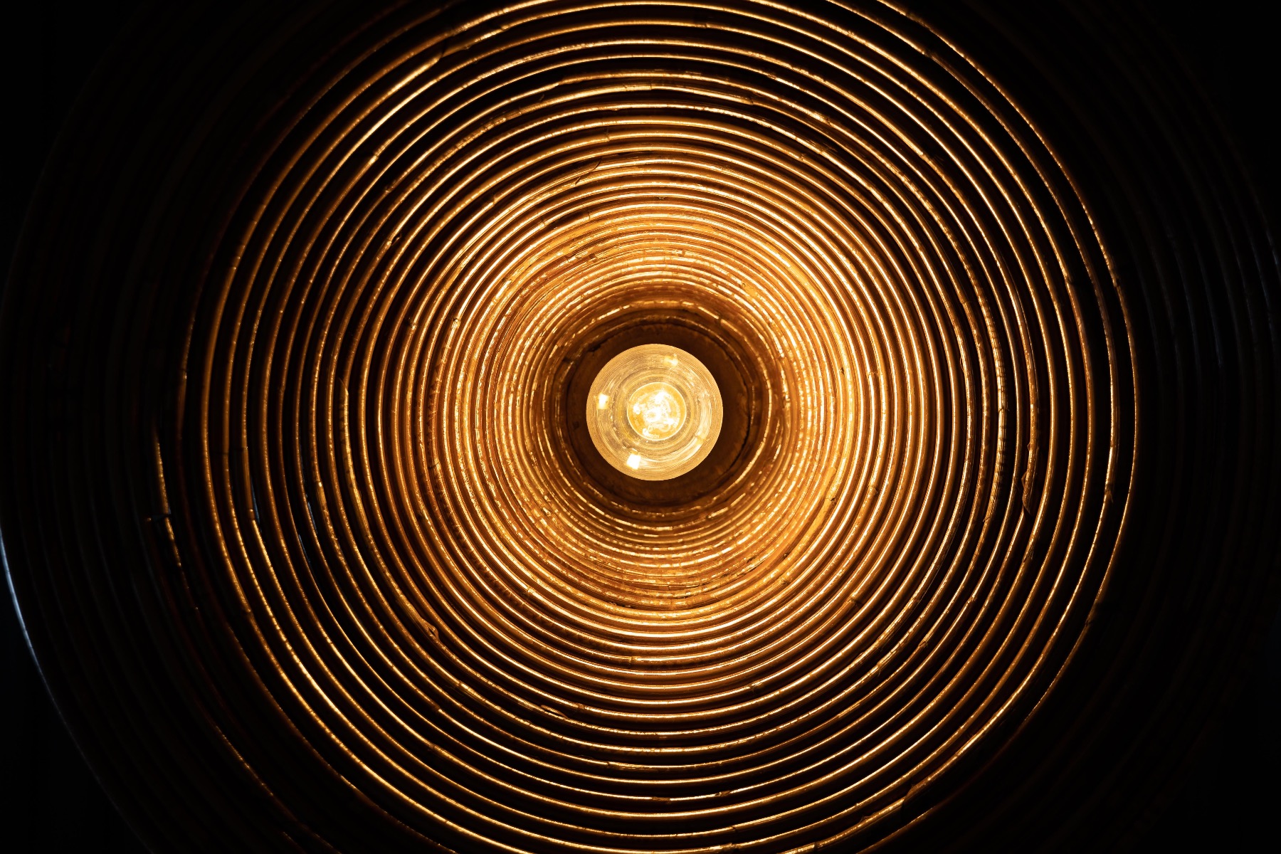 Bamboo Rattan Pendant Lamps by Vivai del Sud - 1970s