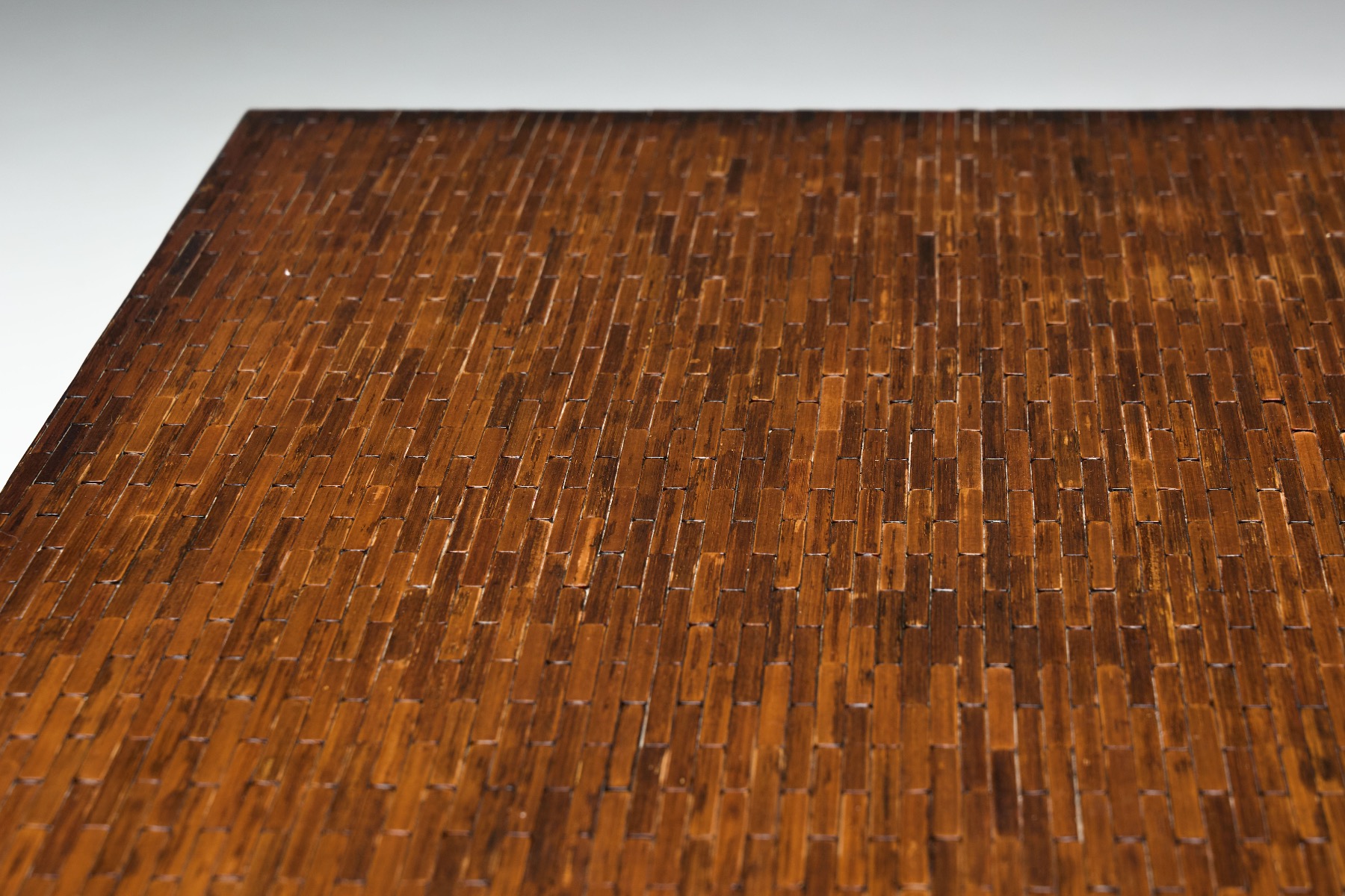 Bamboo Slat Top Coffee Table in the Style of Axel Vervoordt - 1980s