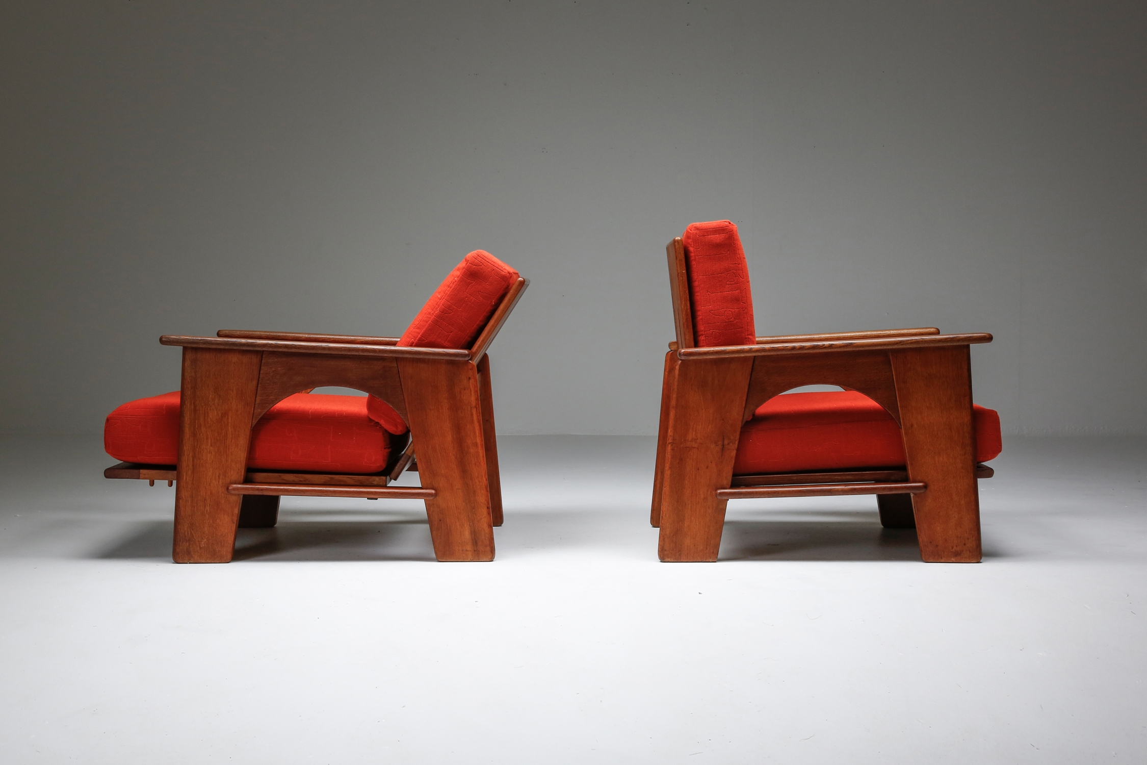 Dutch Oakwood Lounge Seating set by Bas Van Pelt - 1940's