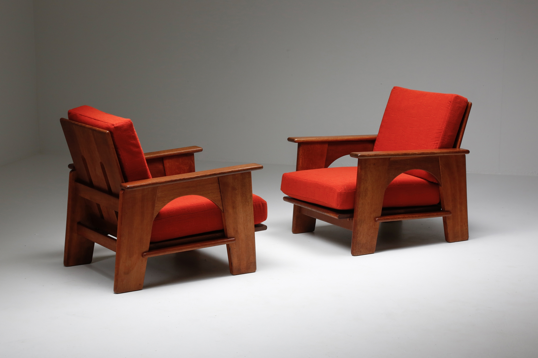 Dutch Oakwood Lounge Seating set by Bas Van Pelt - 1940's