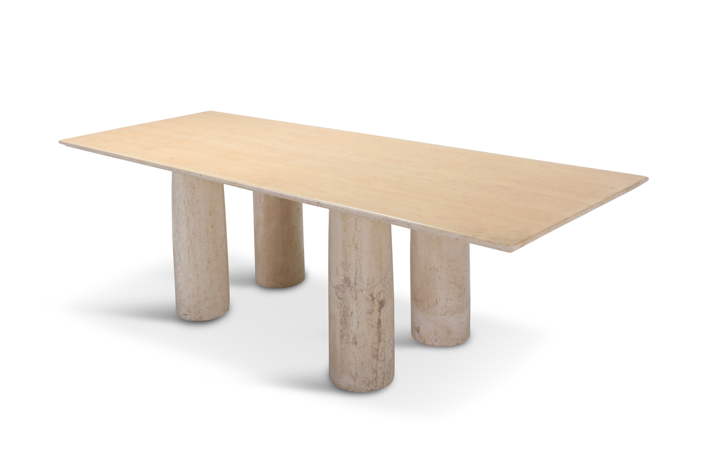 Travertine Dining Table by Mario Bellini 'Il Colonnato' - 1970s