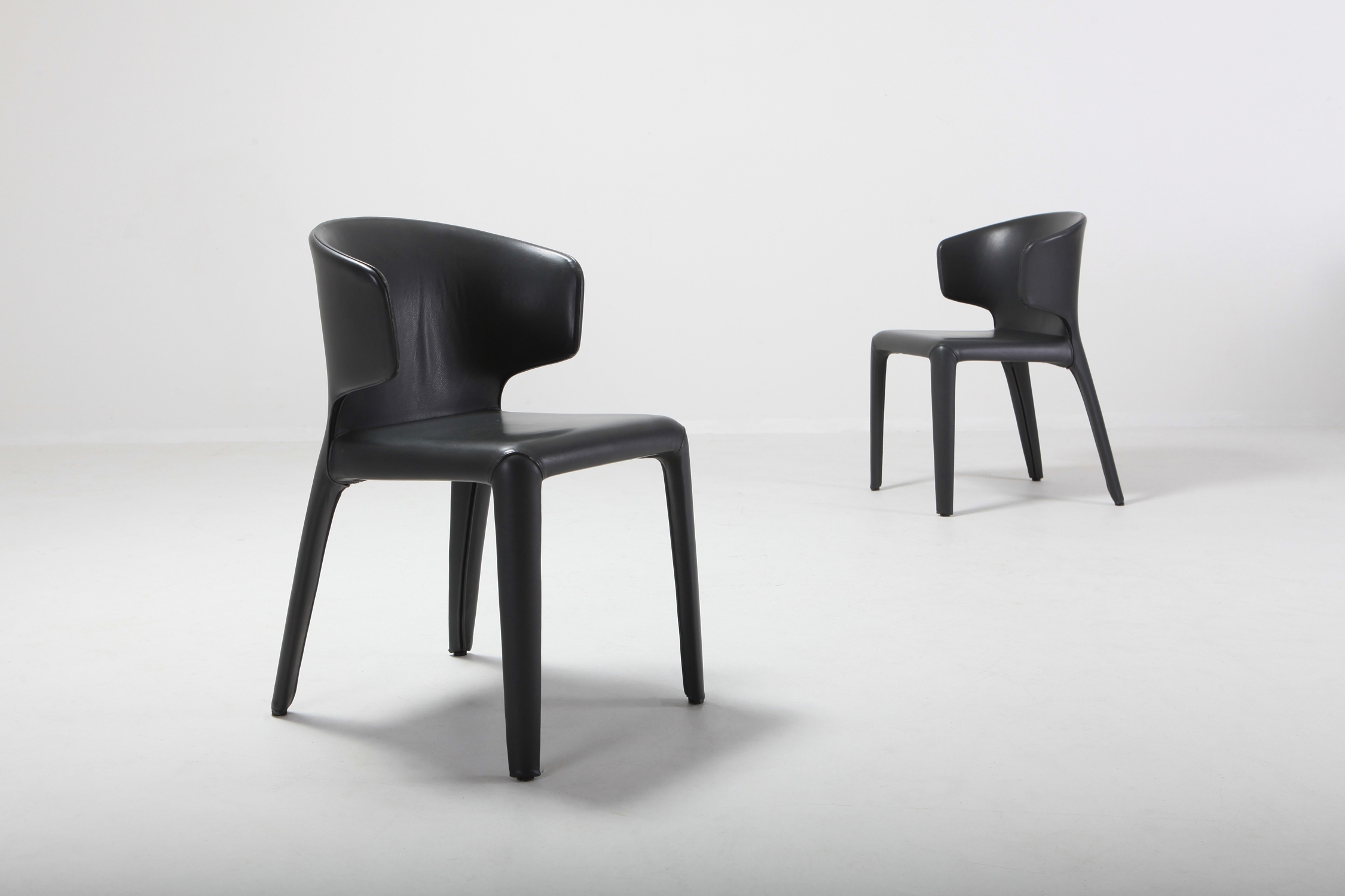 Cassina 367 Hola Chairs by Hannes Wettstein Full Leather Version - 2003