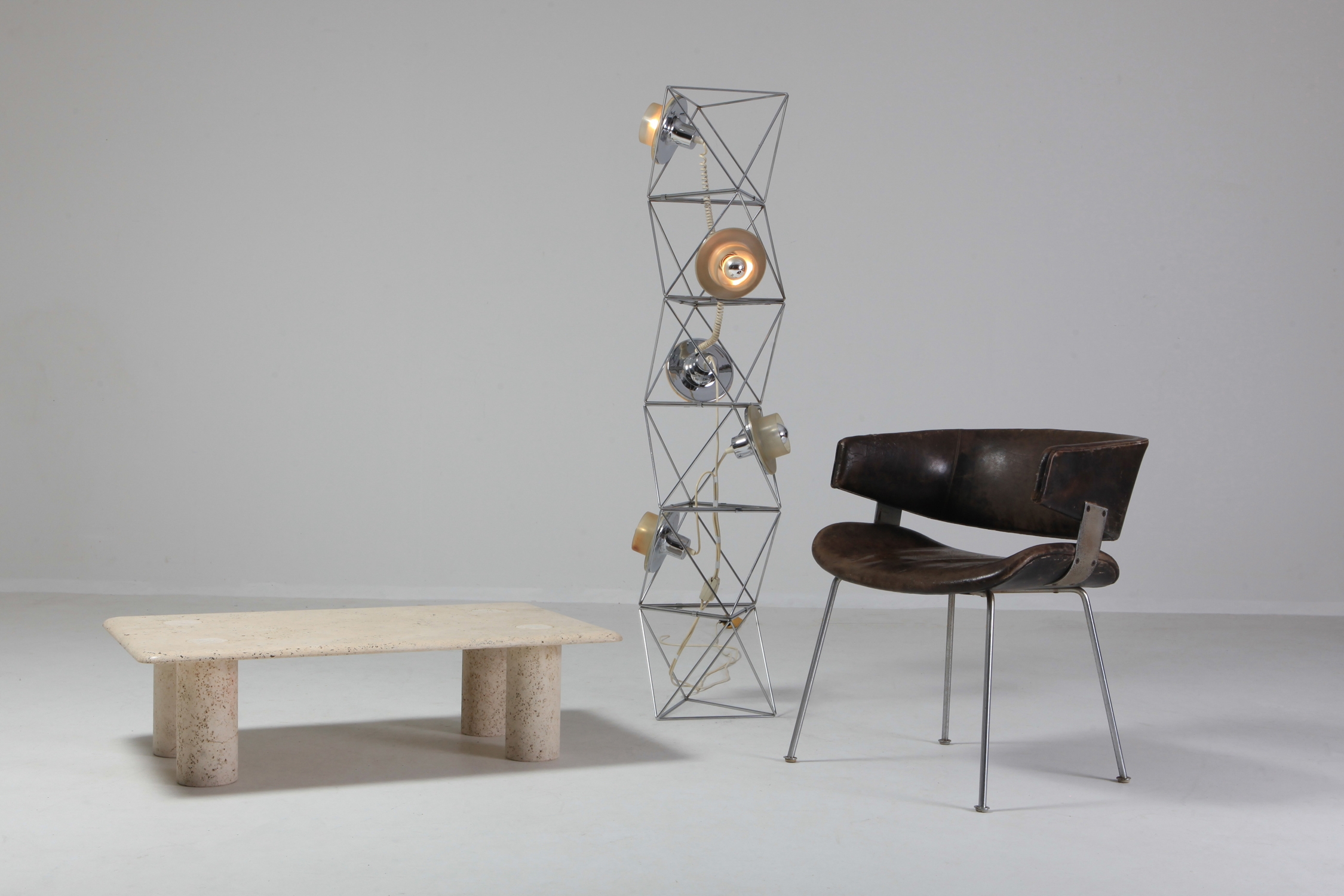 Modular Space Age Floor Lamp Poliedra by Felice Ragazzo for Guzzini - 1970