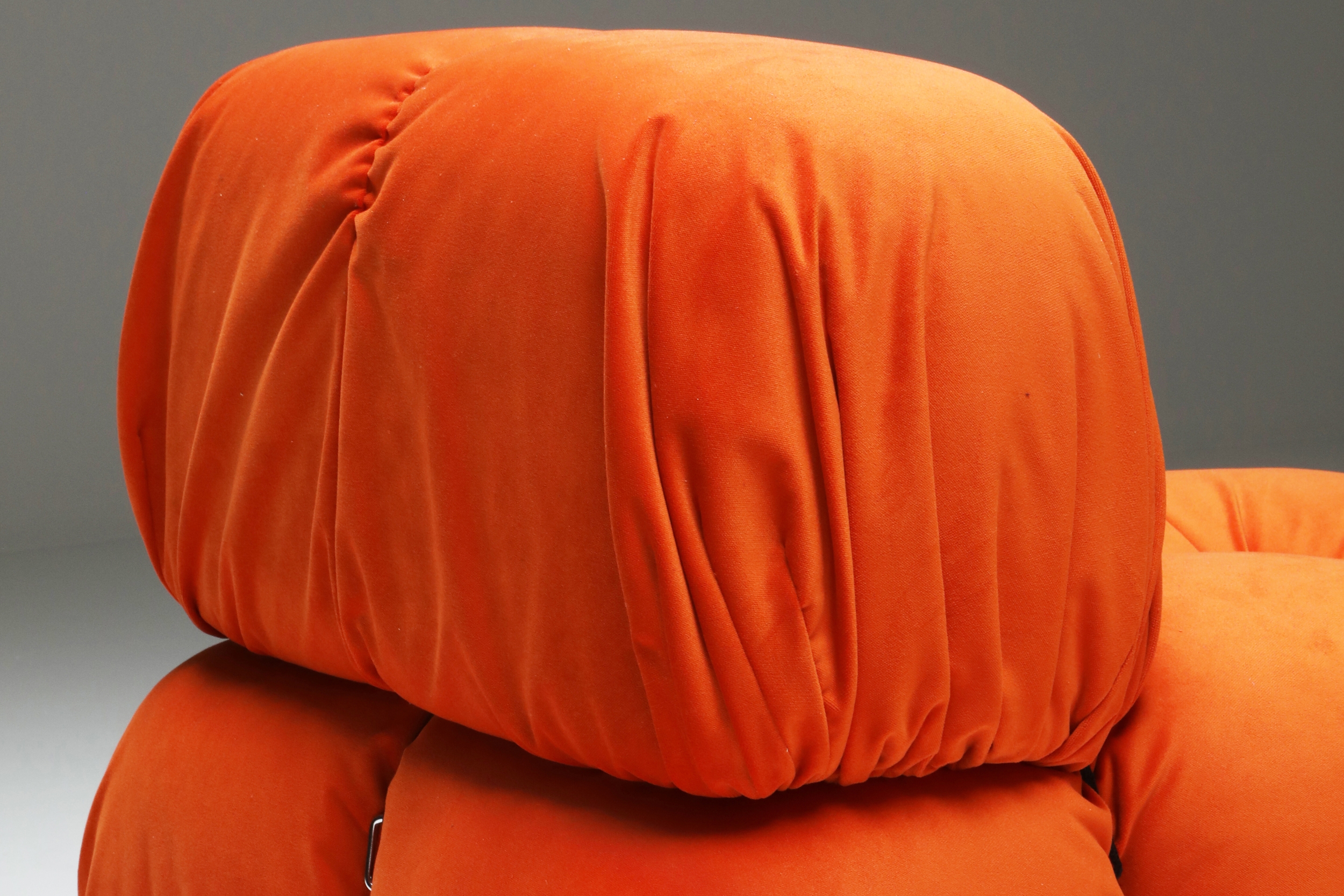 Camaleonda sectional sofa in bright orange  - 1970s