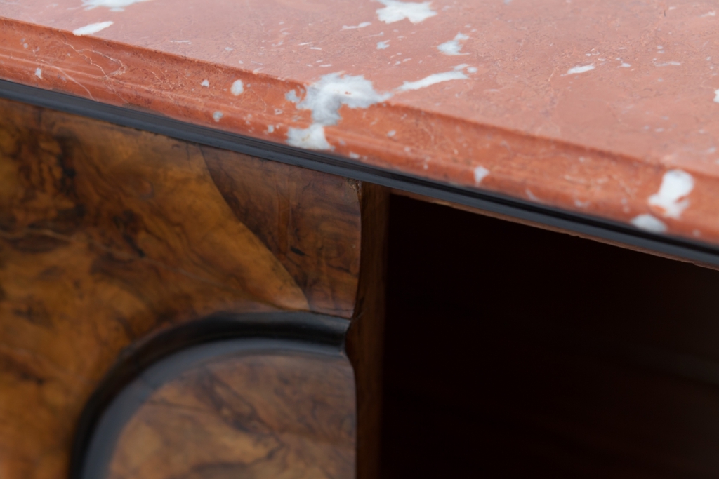 Rare Walnut Cabinet Chest In The Late Empire Taste - 1900s