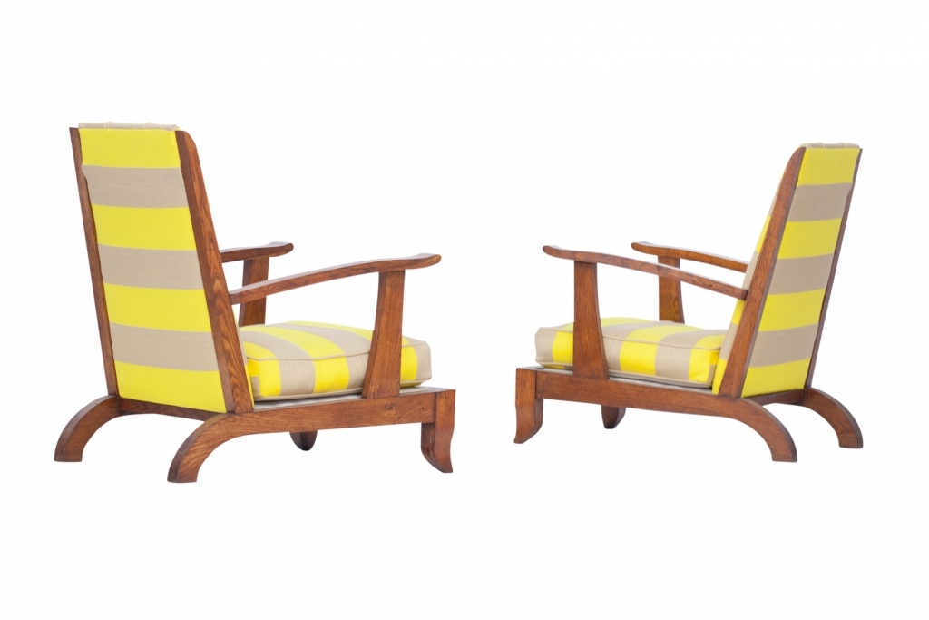 Important Pair Of French Lounge Chairs - 1930s