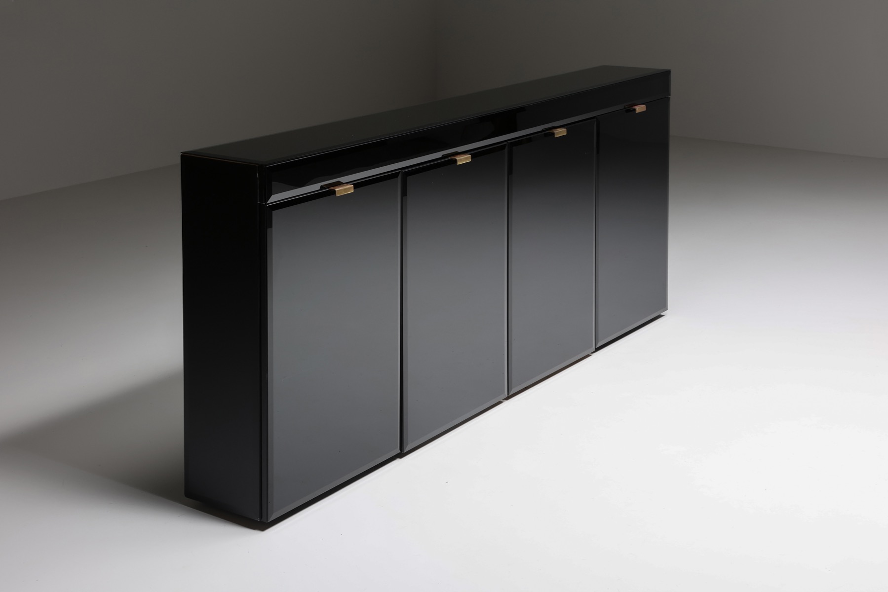 Hyalite Glass Credenza in the style of Maison Jansen - 1980s