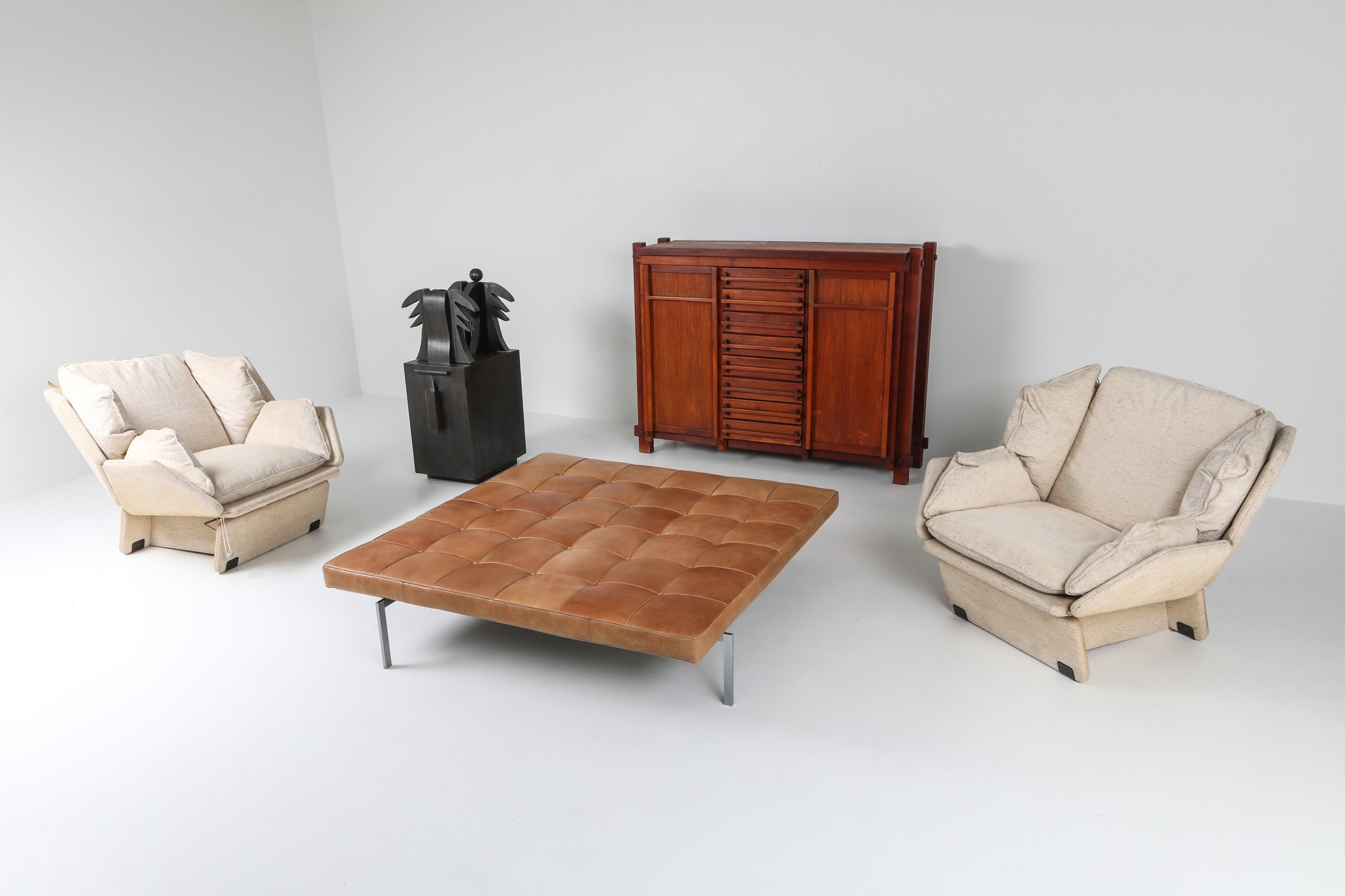 French Elm Cabinet In The Style Of Pierre Chapo - 1960s