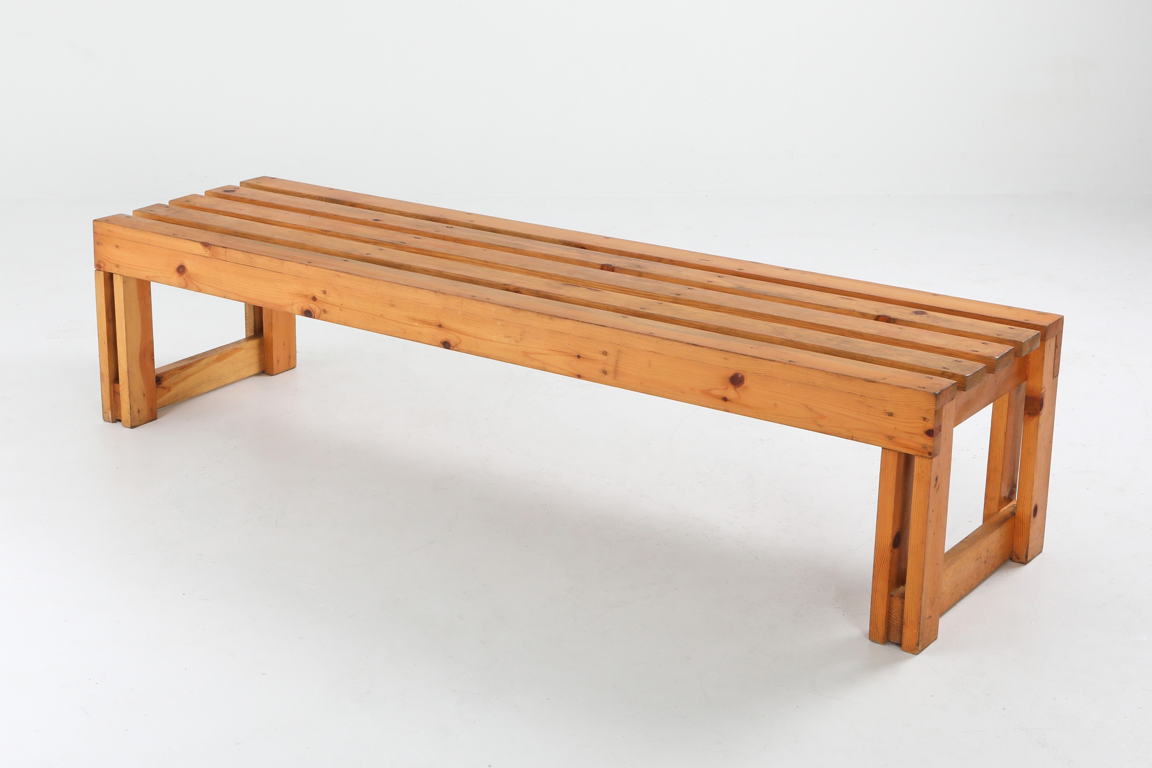 Italian Pine Bench from Old Vinery - 1960s