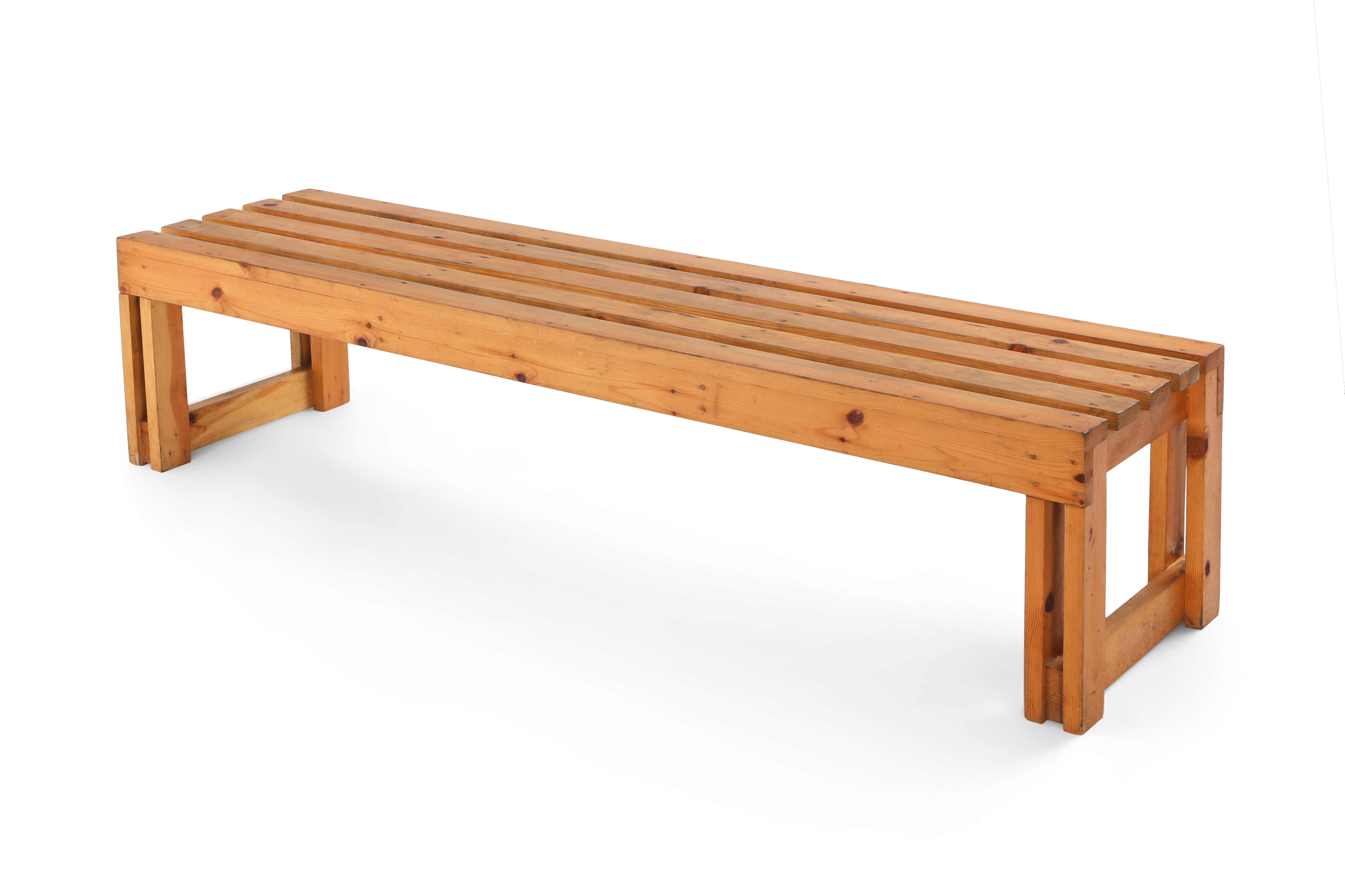 Italian Pine Bench from Old Vinery - 1960s