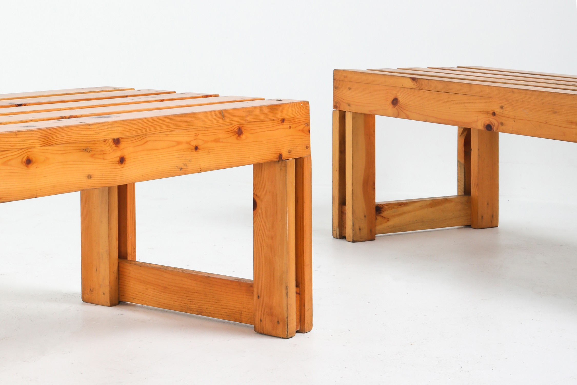 Italian Pine Bench from Old Vinery - 1960s