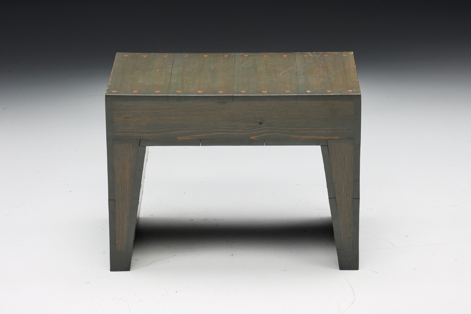 Bossche School Olive Green Stool - 1980's