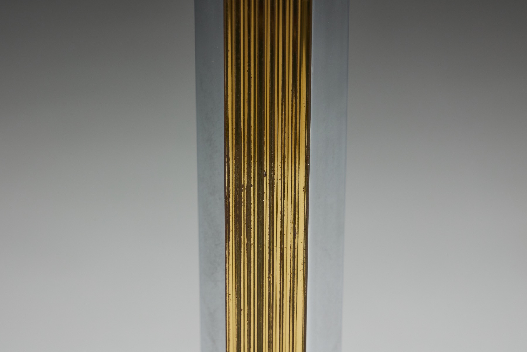 Regency Brass Floor Lamp - 1970s