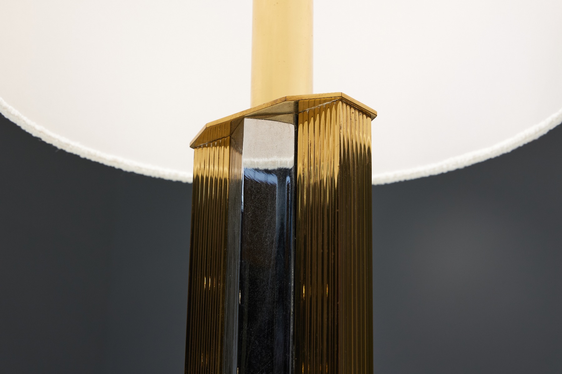 Regency Brass Floor Lamp - 1970s