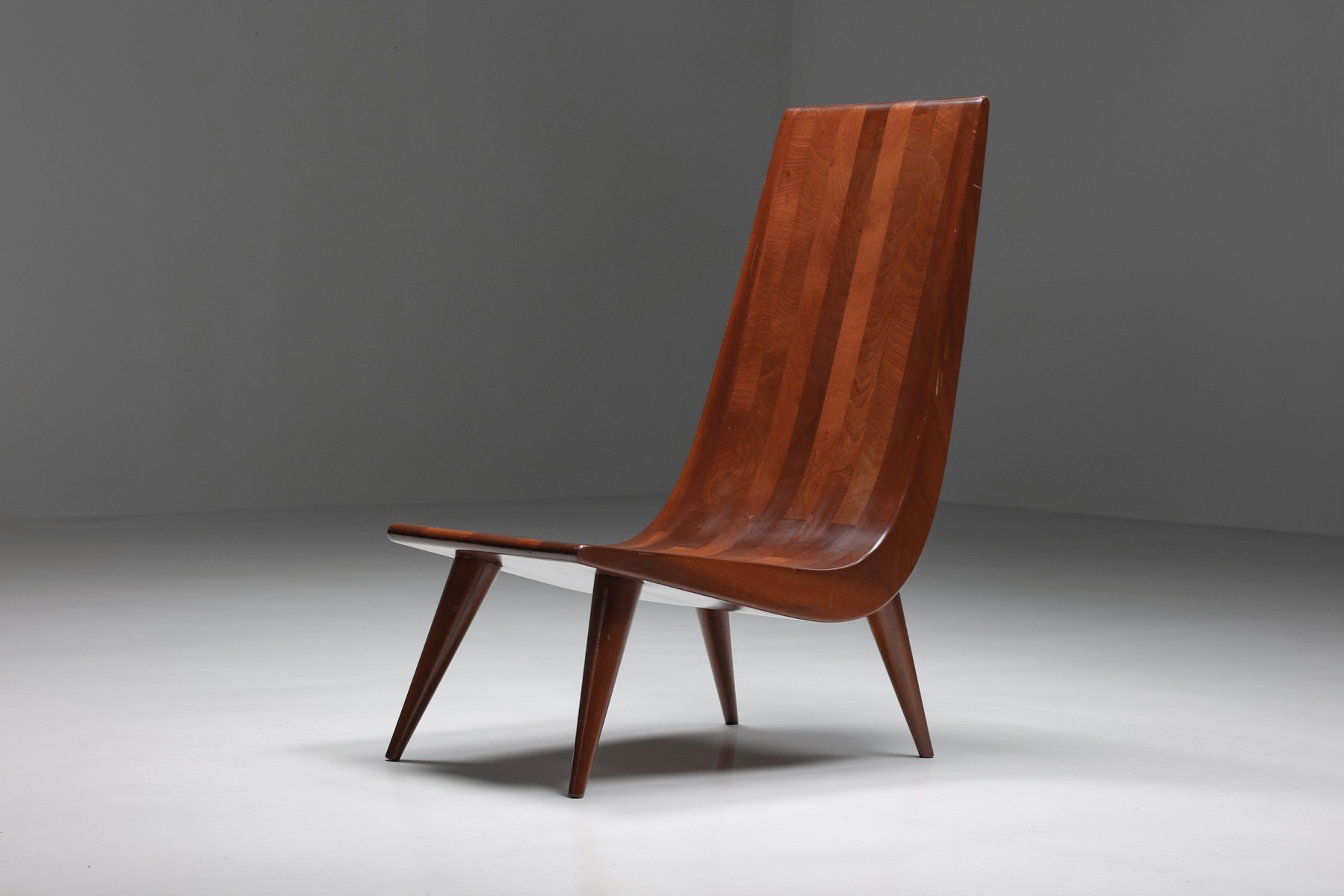 Brazilian Mid-Century Modern Lounge Chair in Walnut - 1970