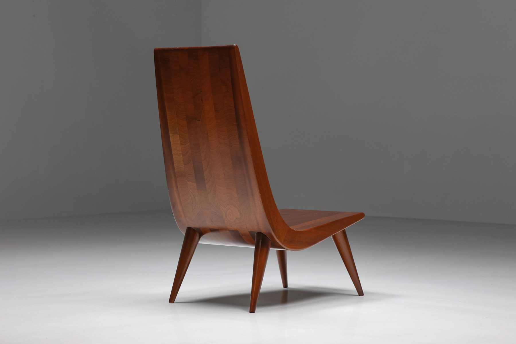 Brazilian Mid-Century Modern Lounge Chair in Walnut - 1970