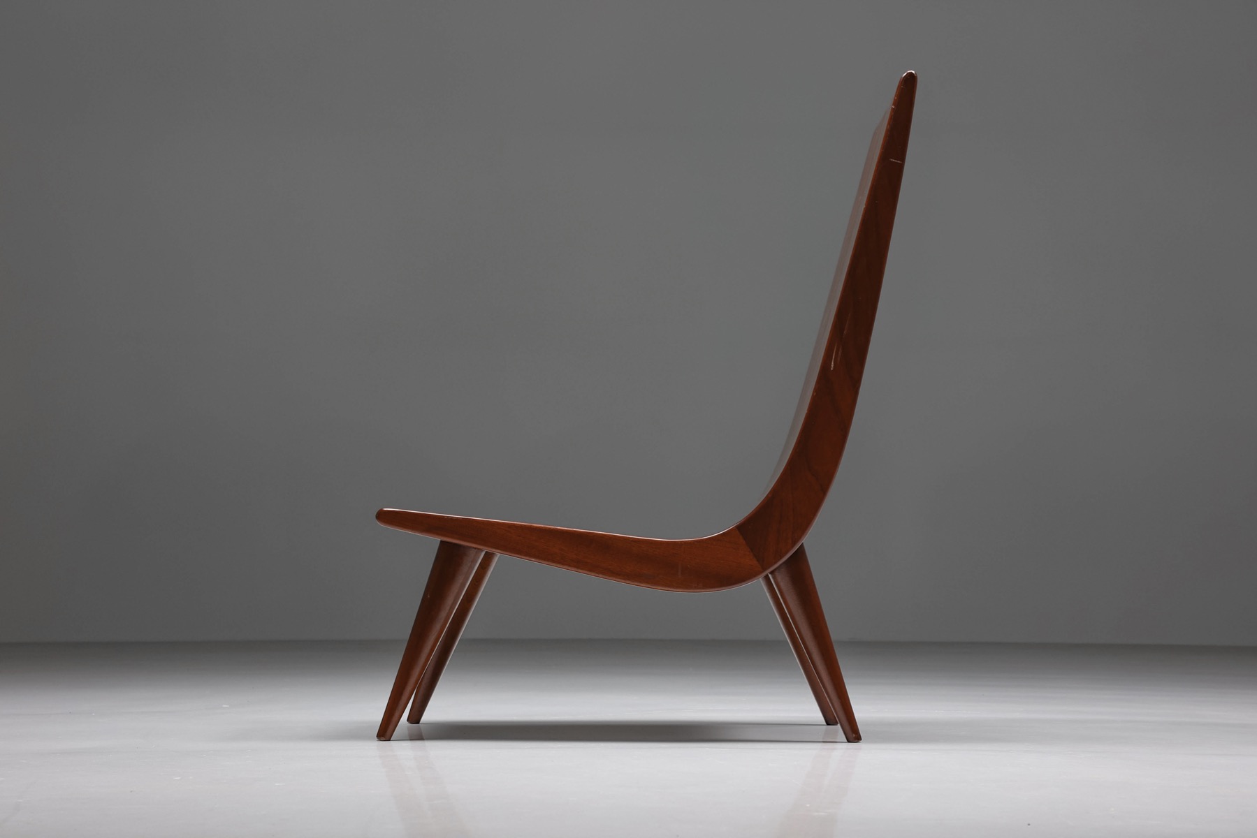 Brazilian Mid-Century Modern Lounge Chair in Walnut - 1970
