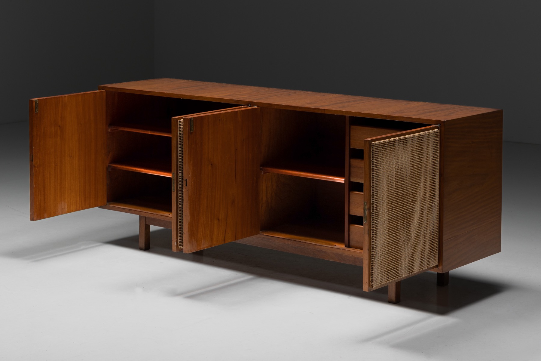 Brazilian Caviuna and Cane Sideboard - 1960s