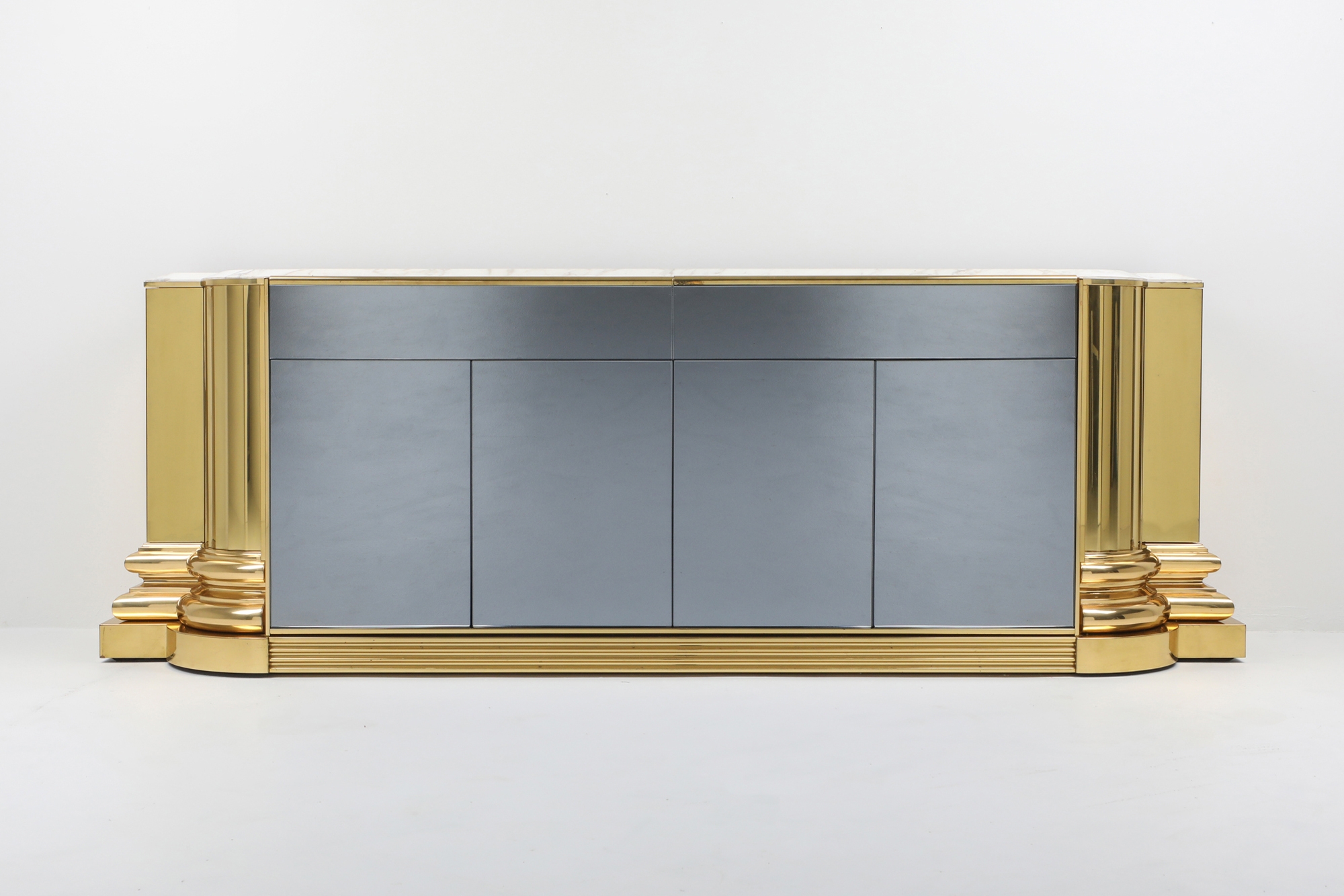 Brass And Marble Credenza by Sandro Petti for Maison Jansen - 1970s