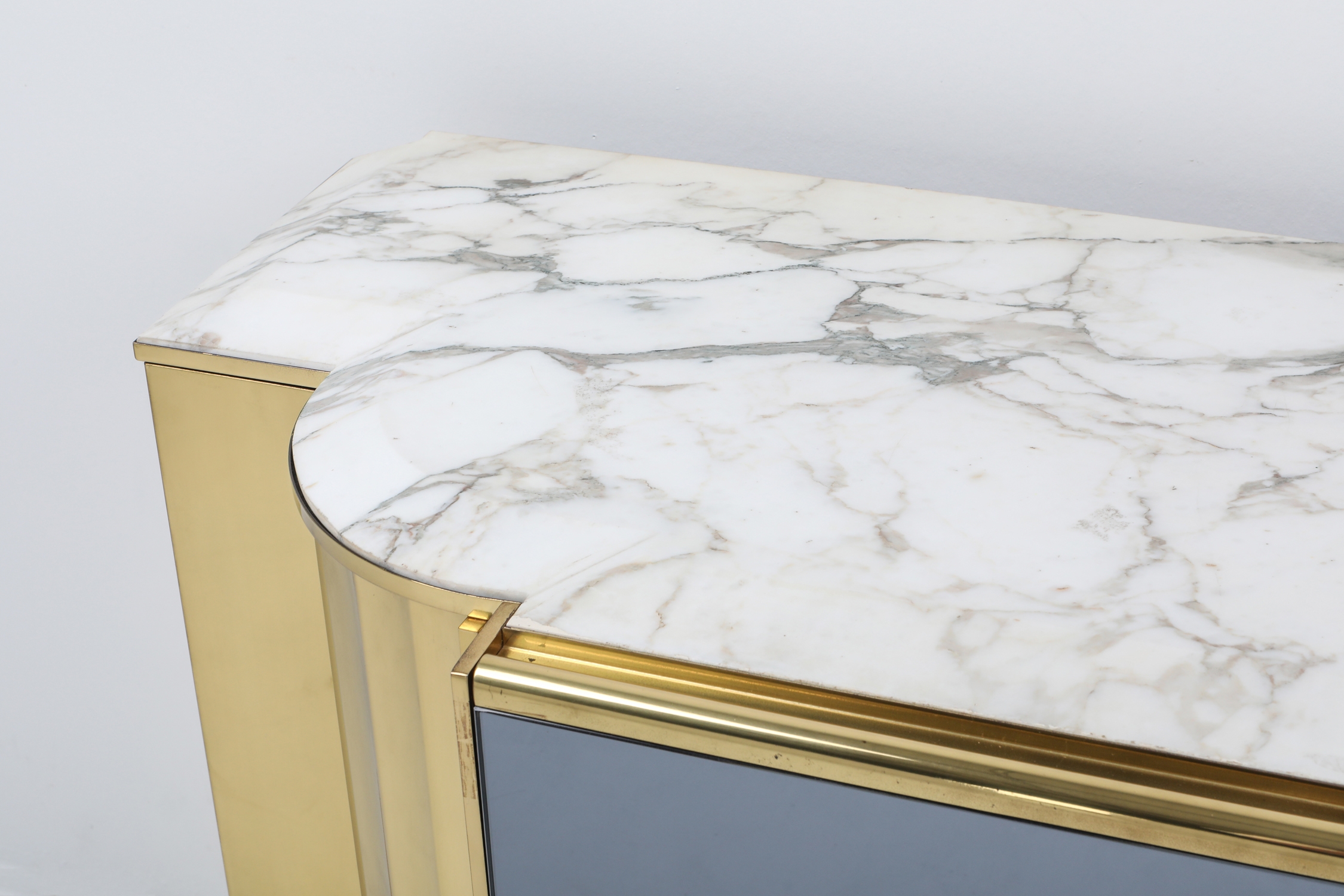 Brass And Marble Credenza by Sandro Petti for Maison Jansen - 1970s